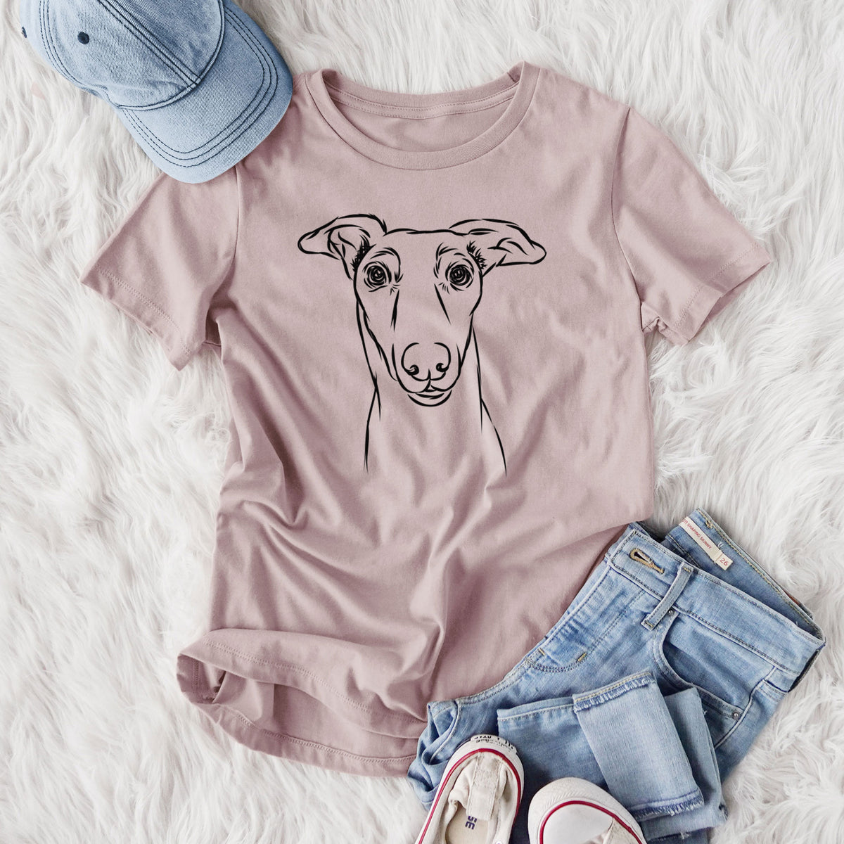 Bare Diva the Greyhound - Women's Lightweight Relaxed Fit 100% Cotton Crewneck