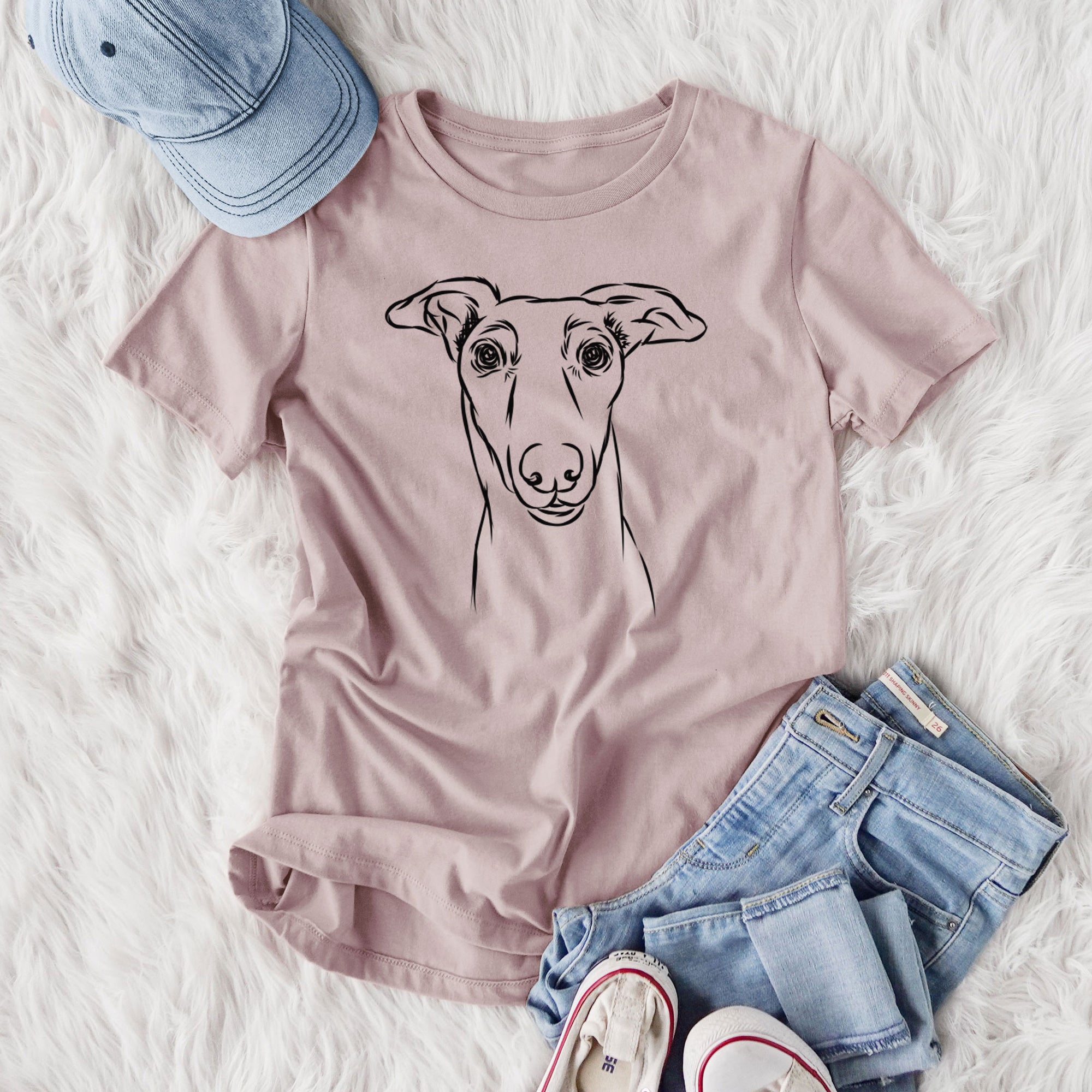 Bare Diva the Greyhound - Women's Lightweight Relaxed Fit 100% Cotton Crewneck