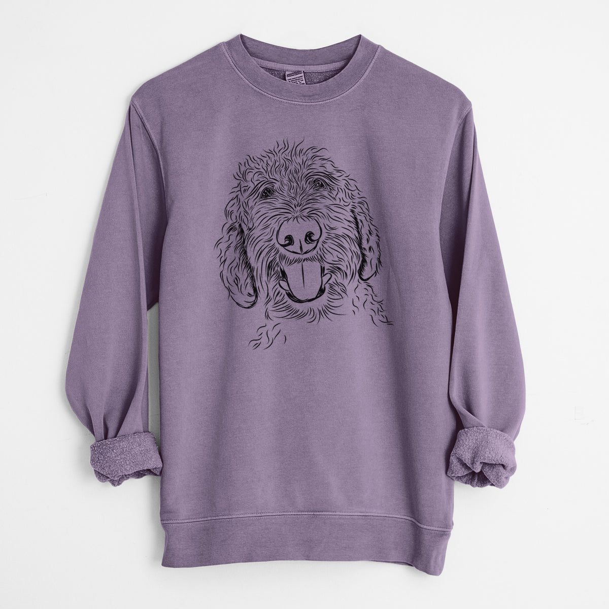 Bare Dixie the Doodle - Unisex Pigment Dyed Crew Sweatshirt