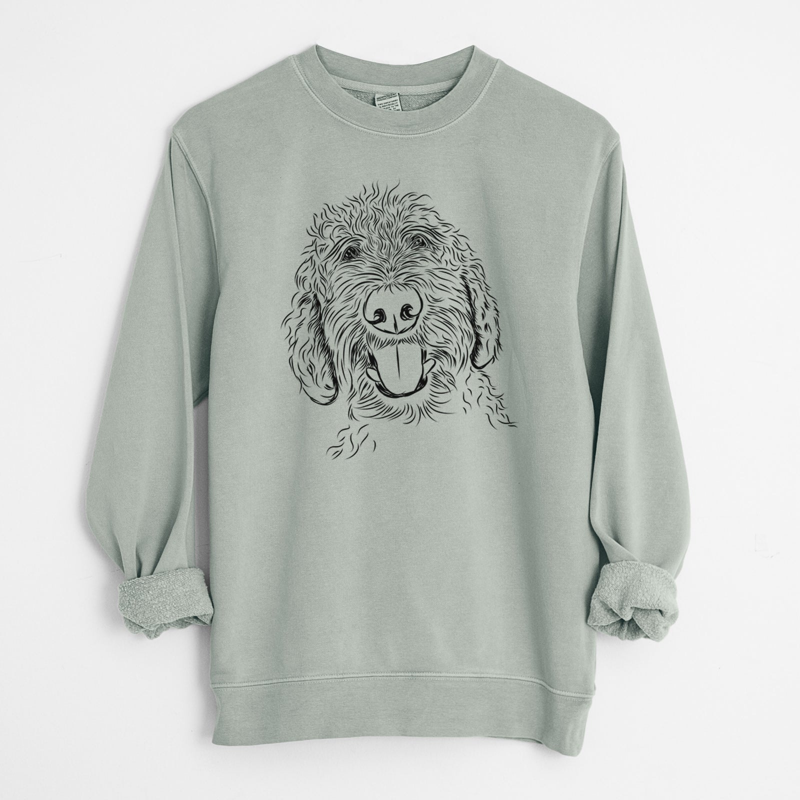 Bare Dixie the Doodle - Unisex Pigment Dyed Crew Sweatshirt