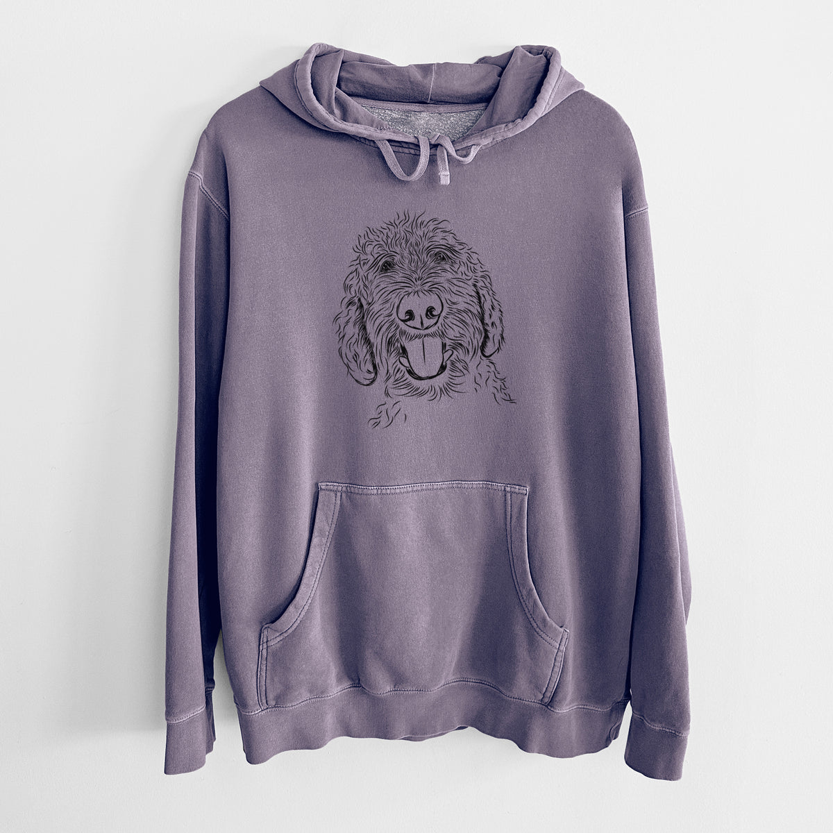 Bare Dixie the Doodle - Unisex Pigment Dyed Hoodie