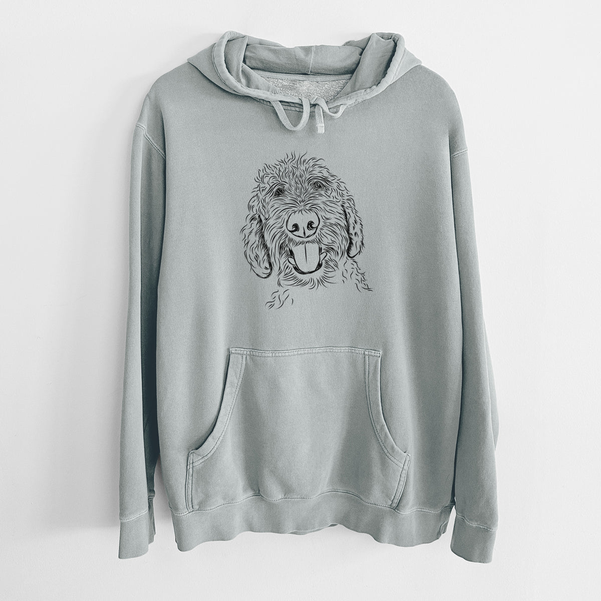 Bare Dixie the Doodle - Unisex Pigment Dyed Hoodie