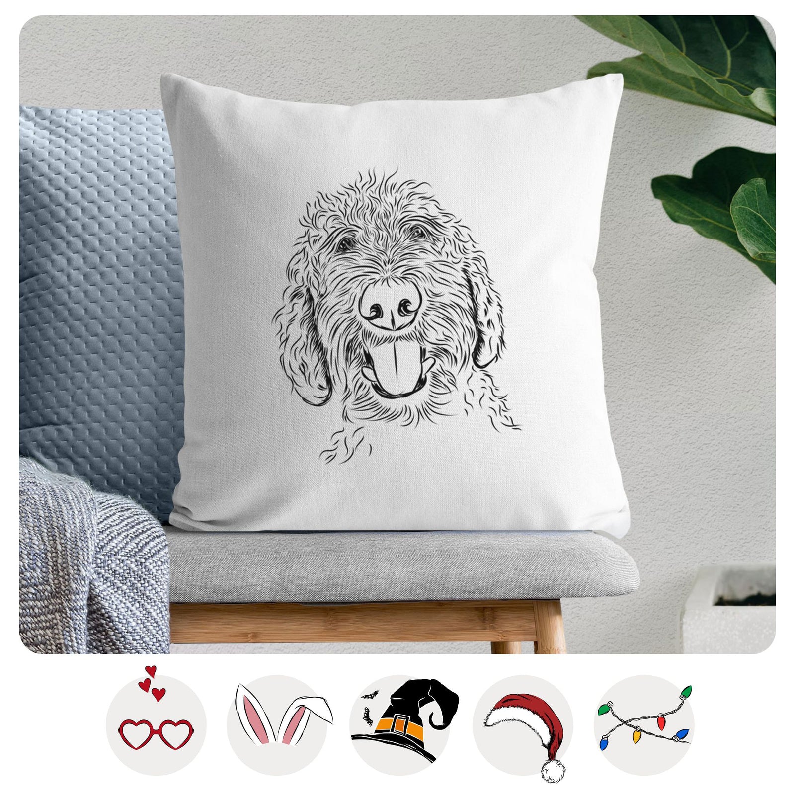 Dixie the Doodle - Throw Pillow Cover