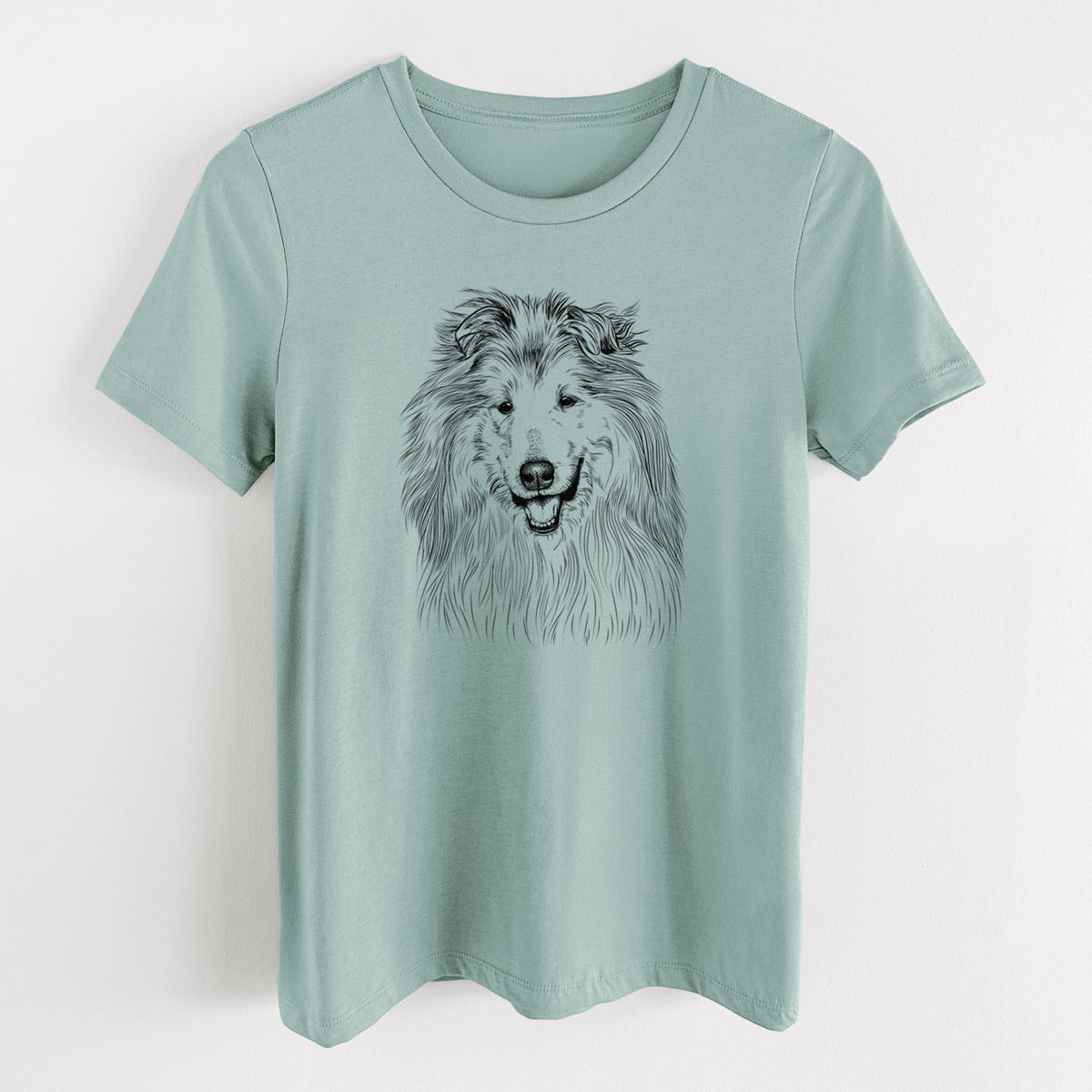 Bare Donnan the Rough Collie - Women's Lightweight Relaxed Fit 100% Cotton Crewneck