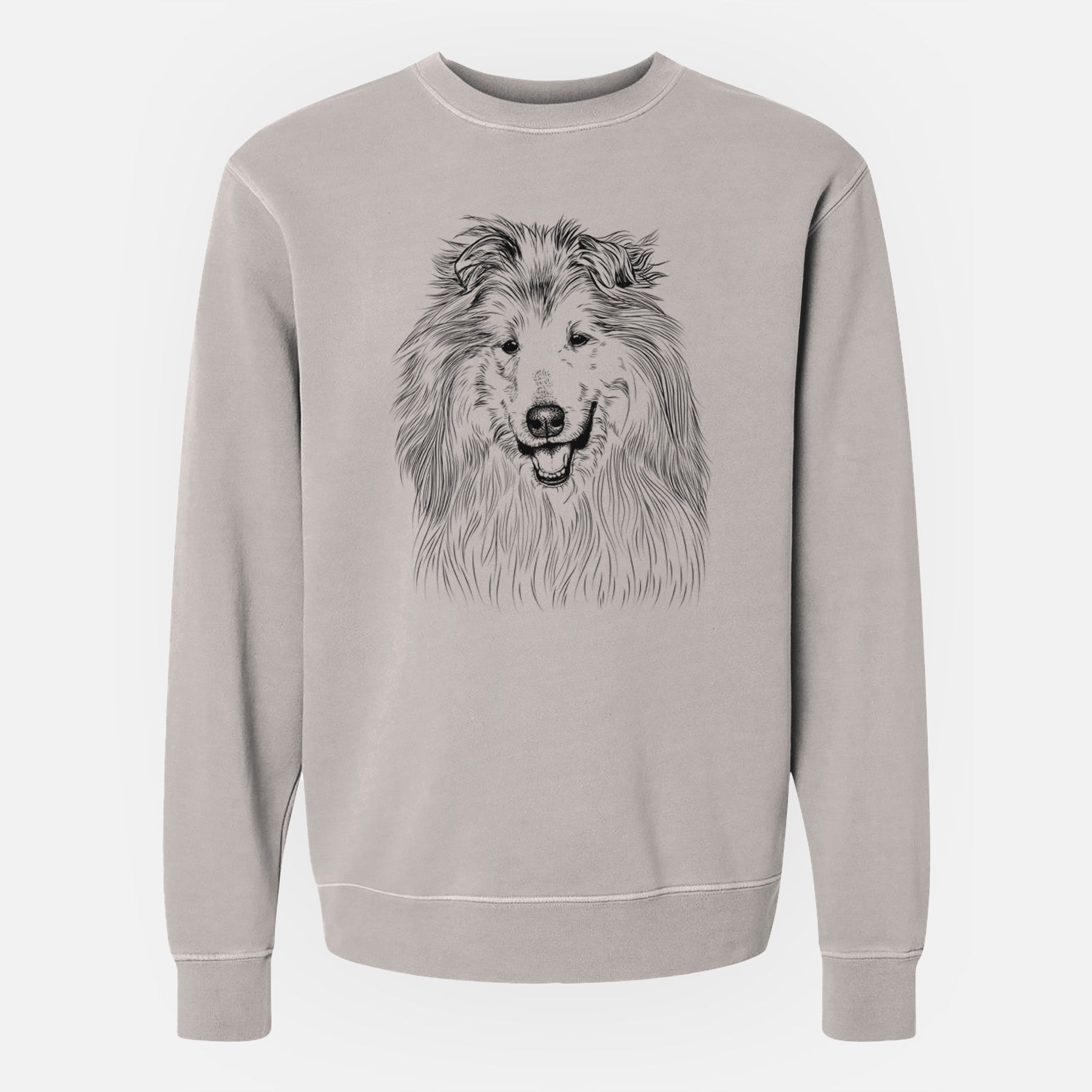 Bare Donnan the Rough Collie - Unisex Pigment Dyed Crew Sweatshirt