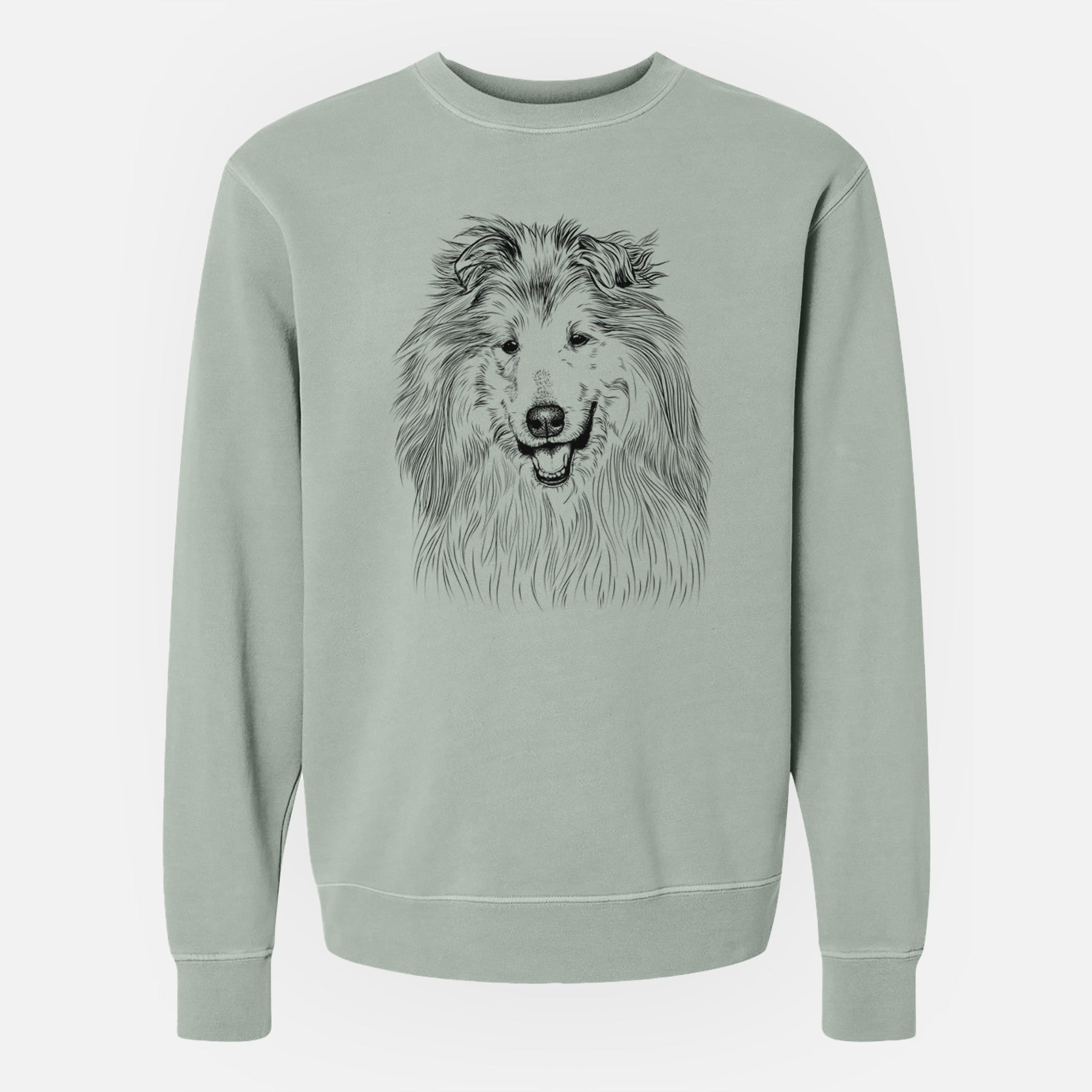 Bare Donnan the Rough Collie - Unisex Pigment Dyed Crew Sweatshirt