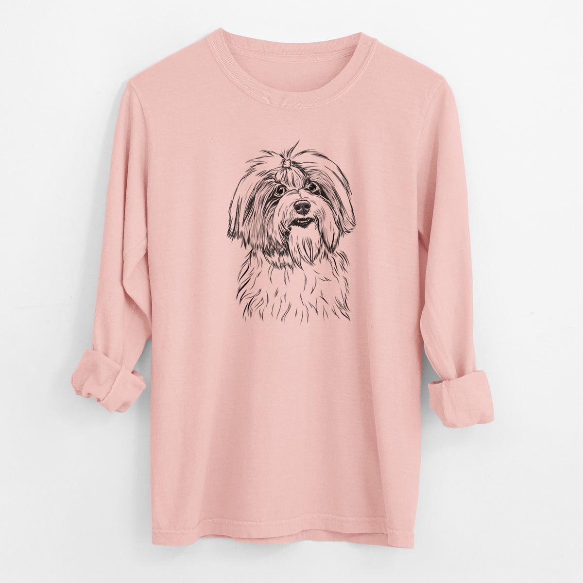 Bare Dooley the Havanese - Men's Heavyweight 100% Cotton Long Sleeve