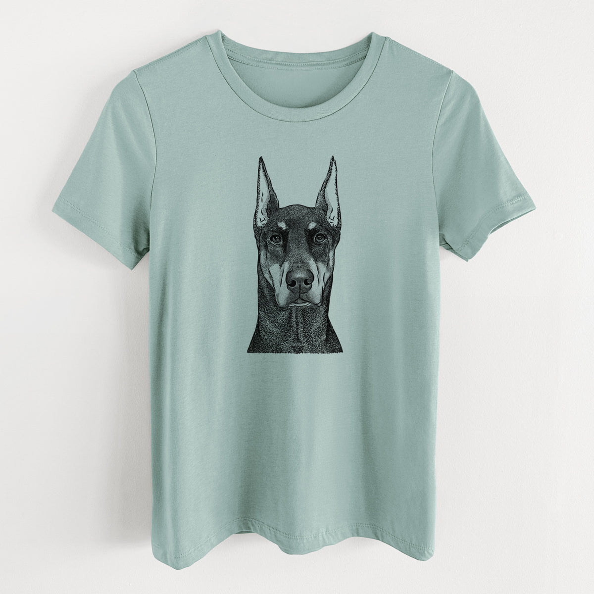 Bare Drake the Doberman Pinscher - Women's Lightweight Relaxed Fit 100% Cotton Crewneck