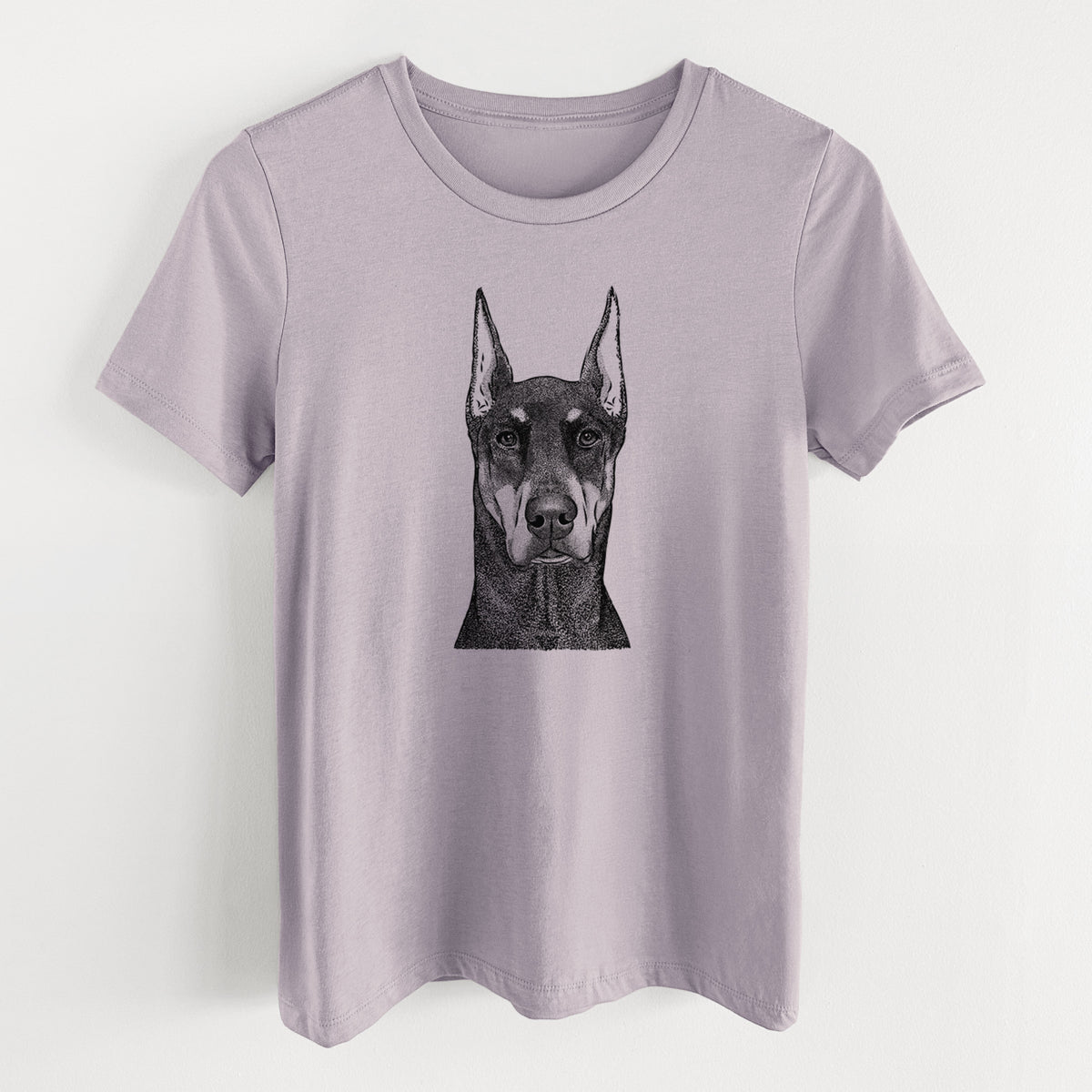 Bare Drake the Doberman Pinscher - Women's Lightweight Relaxed Fit 100% Cotton Crewneck