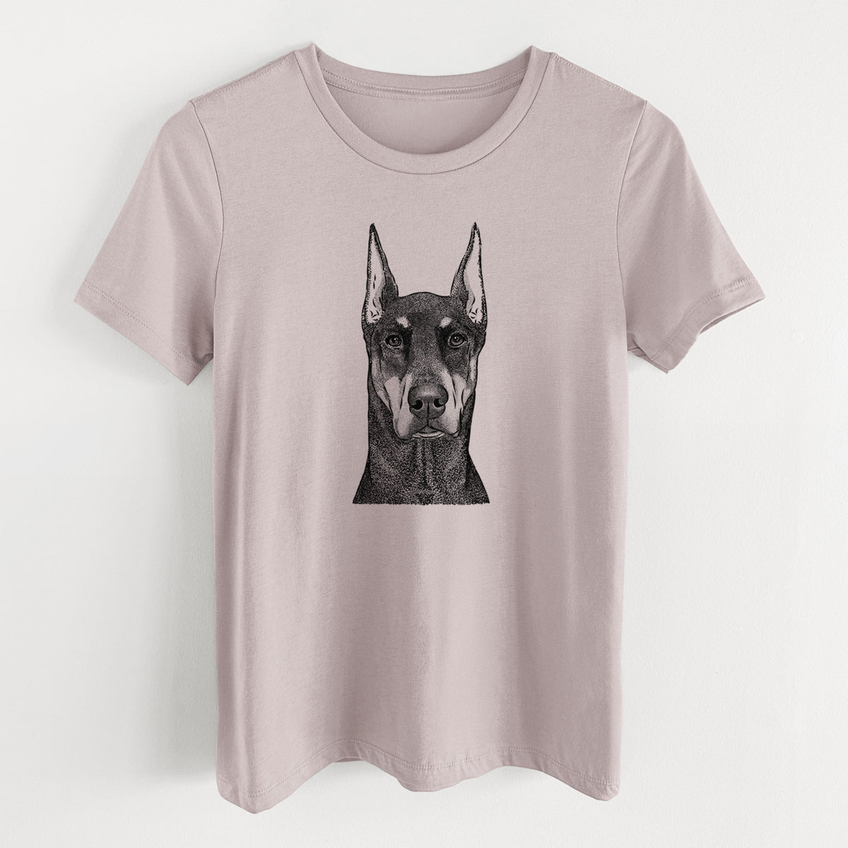 Bare Drake the Doberman Pinscher - Women's Lightweight Relaxed Fit 100% Cotton Crewneck