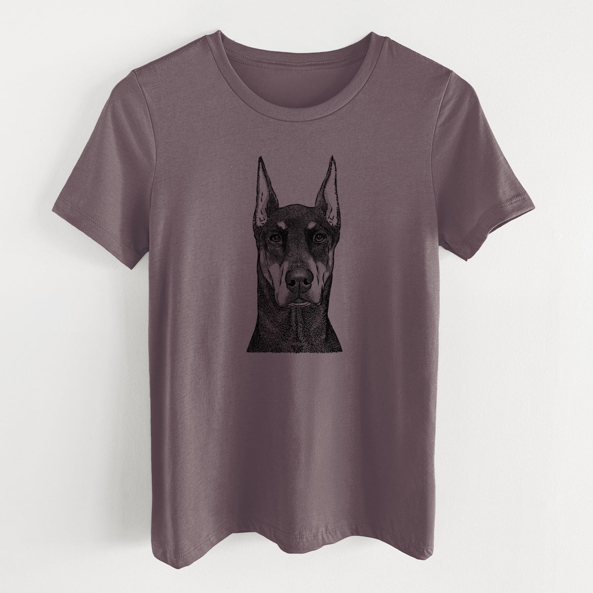 Bare Drake the Doberman Pinscher - Women's Lightweight Relaxed Fit 100% Cotton Crewneck