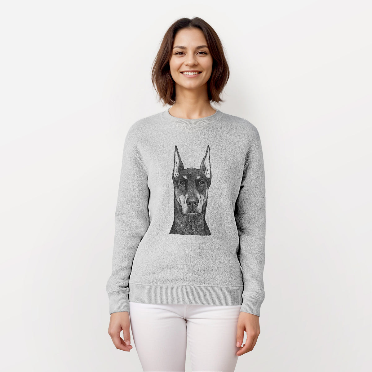 Drake the Doberman Pinscher - Knit Sweatshirt