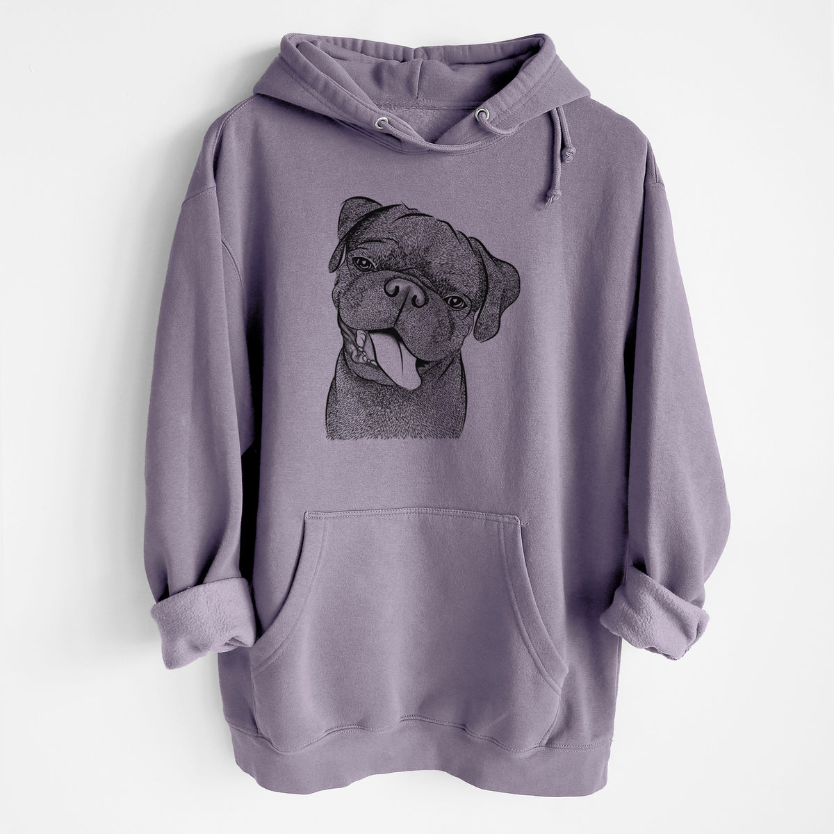 Dudley Danger the Pug- Heavyweight Fleece Hoodie