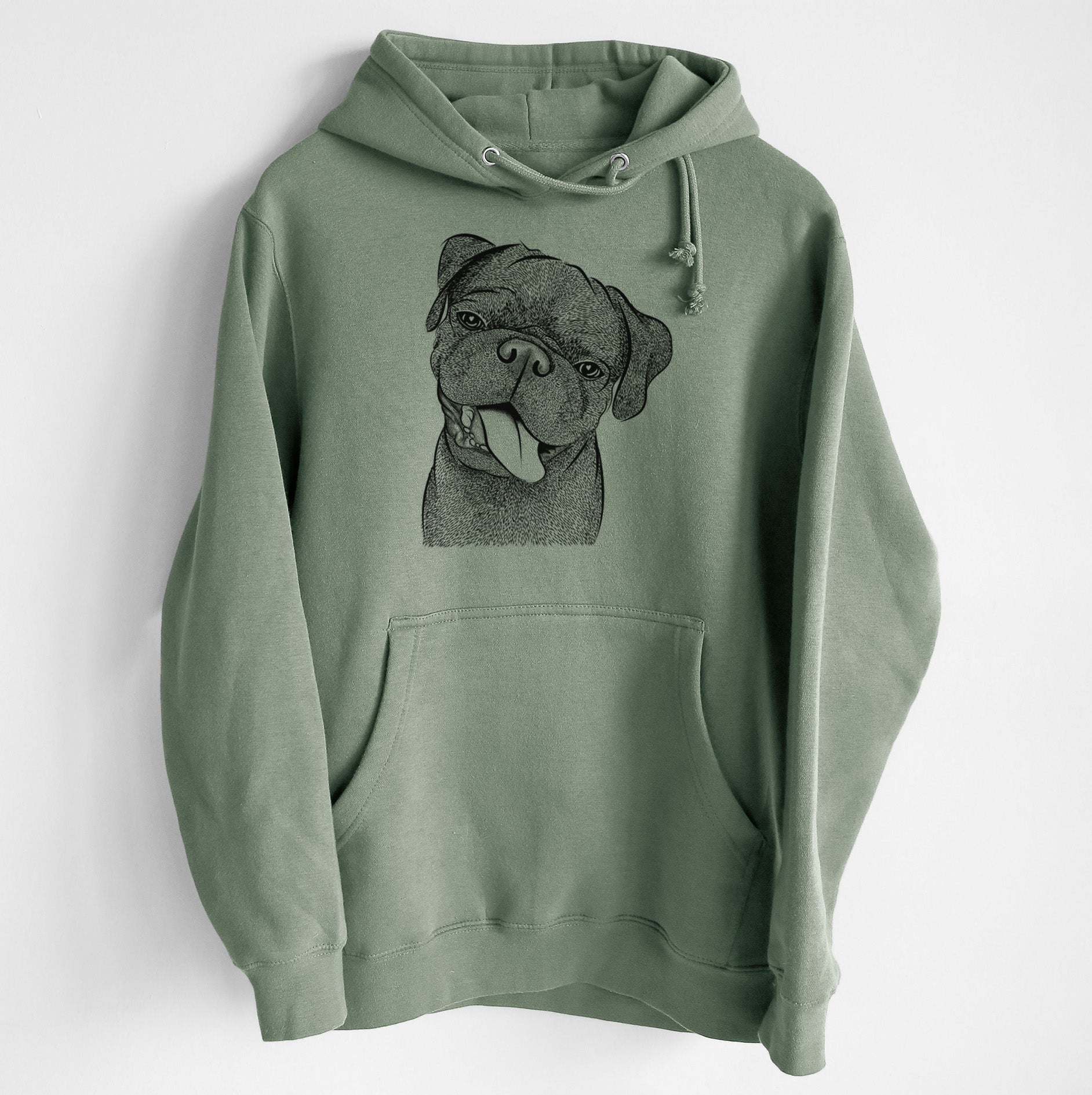 Dudley Danger the Pug- Heavyweight Fleece Hoodie