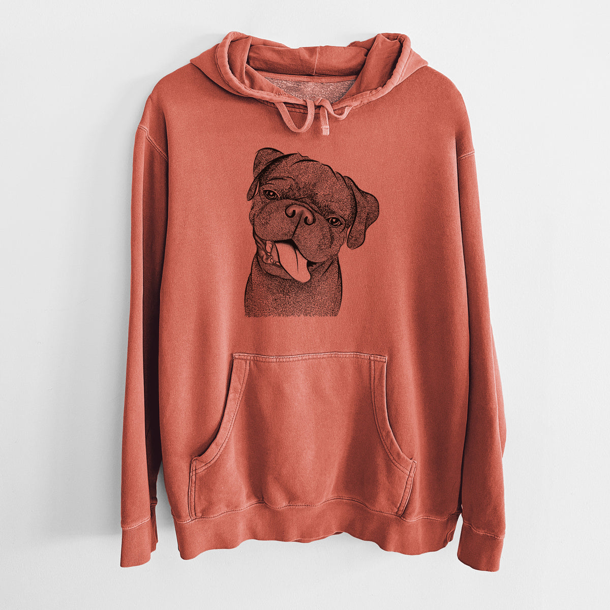 Bare Dudley Danger the Pug - Unisex Pigment Dyed Hoodie