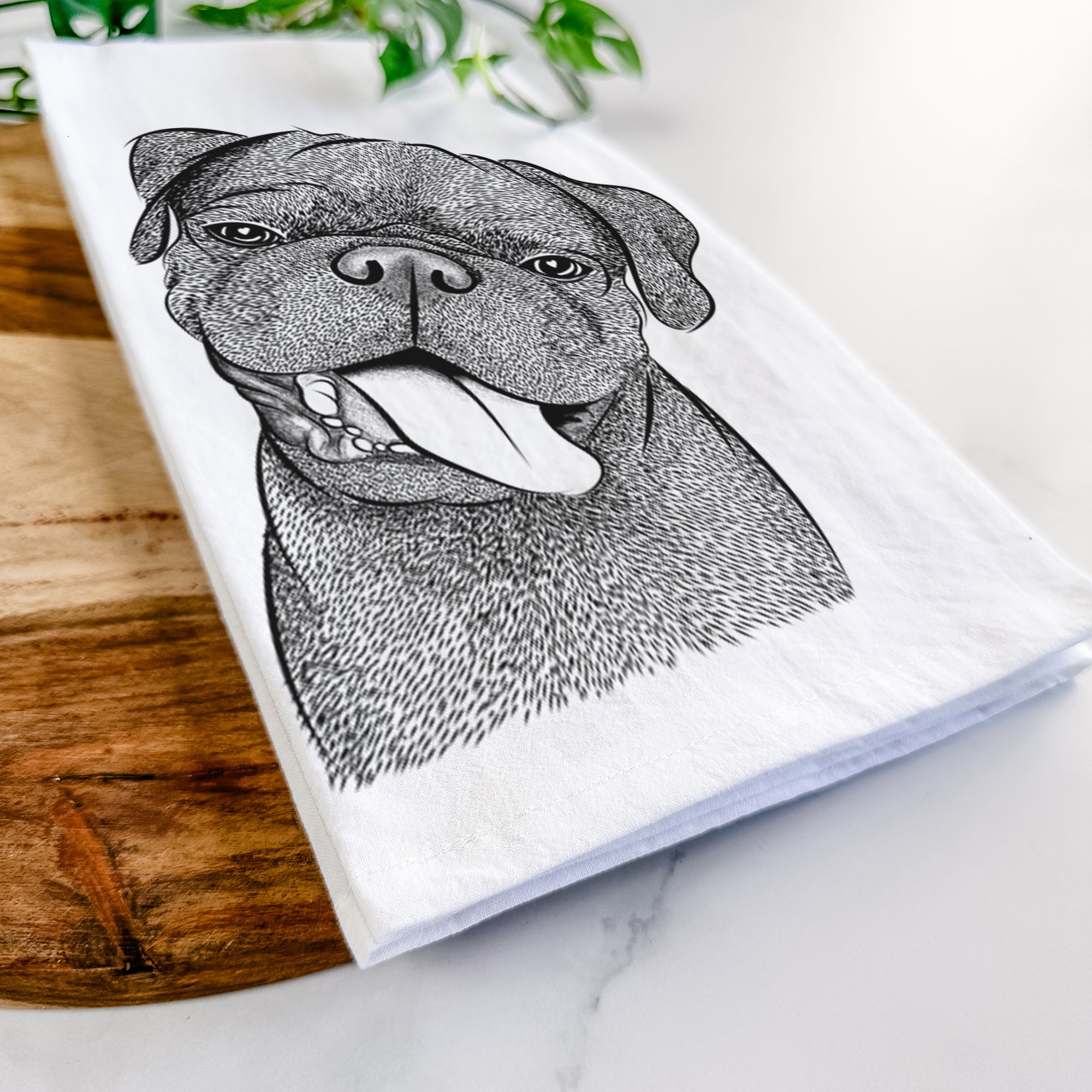 Dudley Danger the Pug Tea Towel