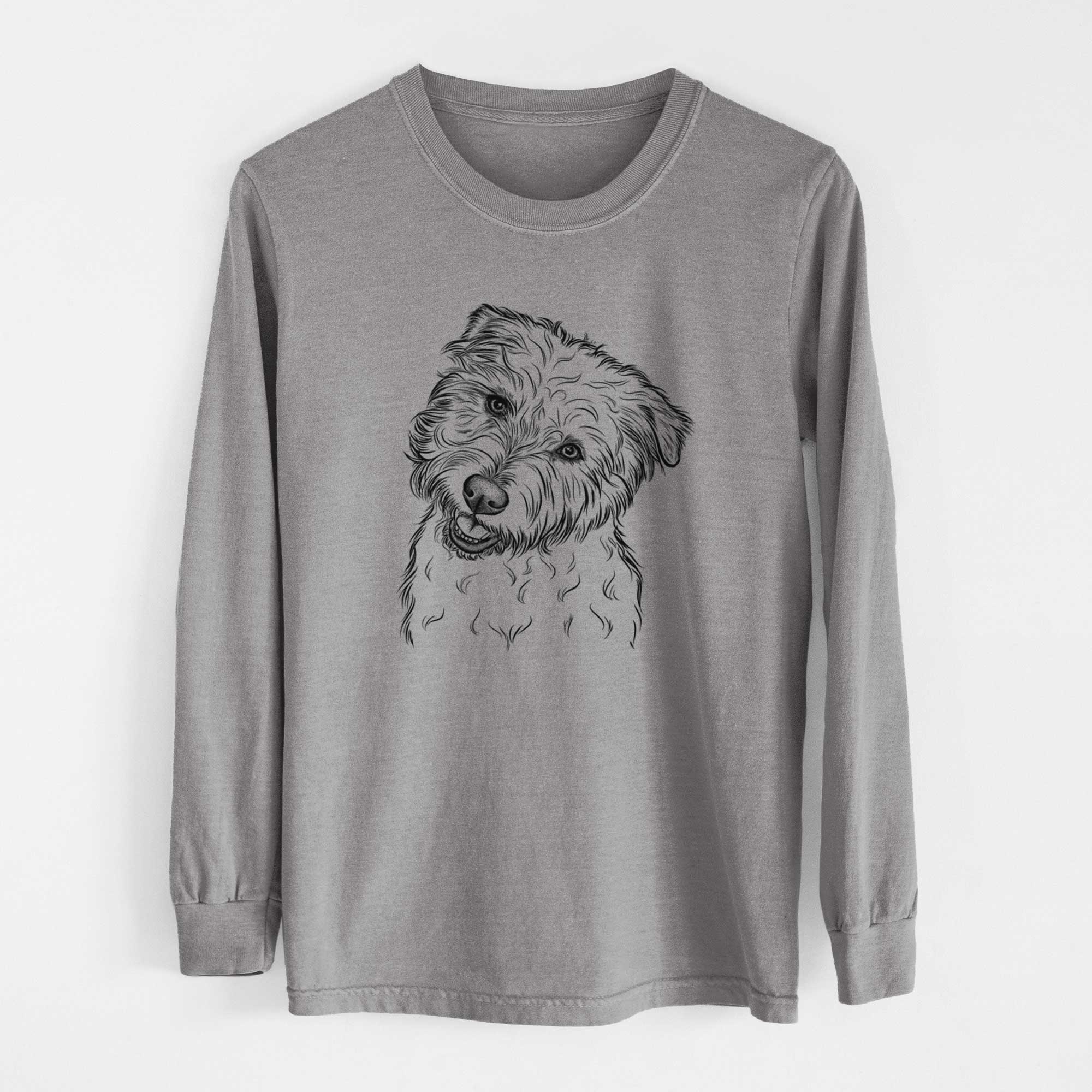 Bare Duffy the Glen of Imaal Terrier - Men's Heavyweight 100% Cotton Long Sleeve