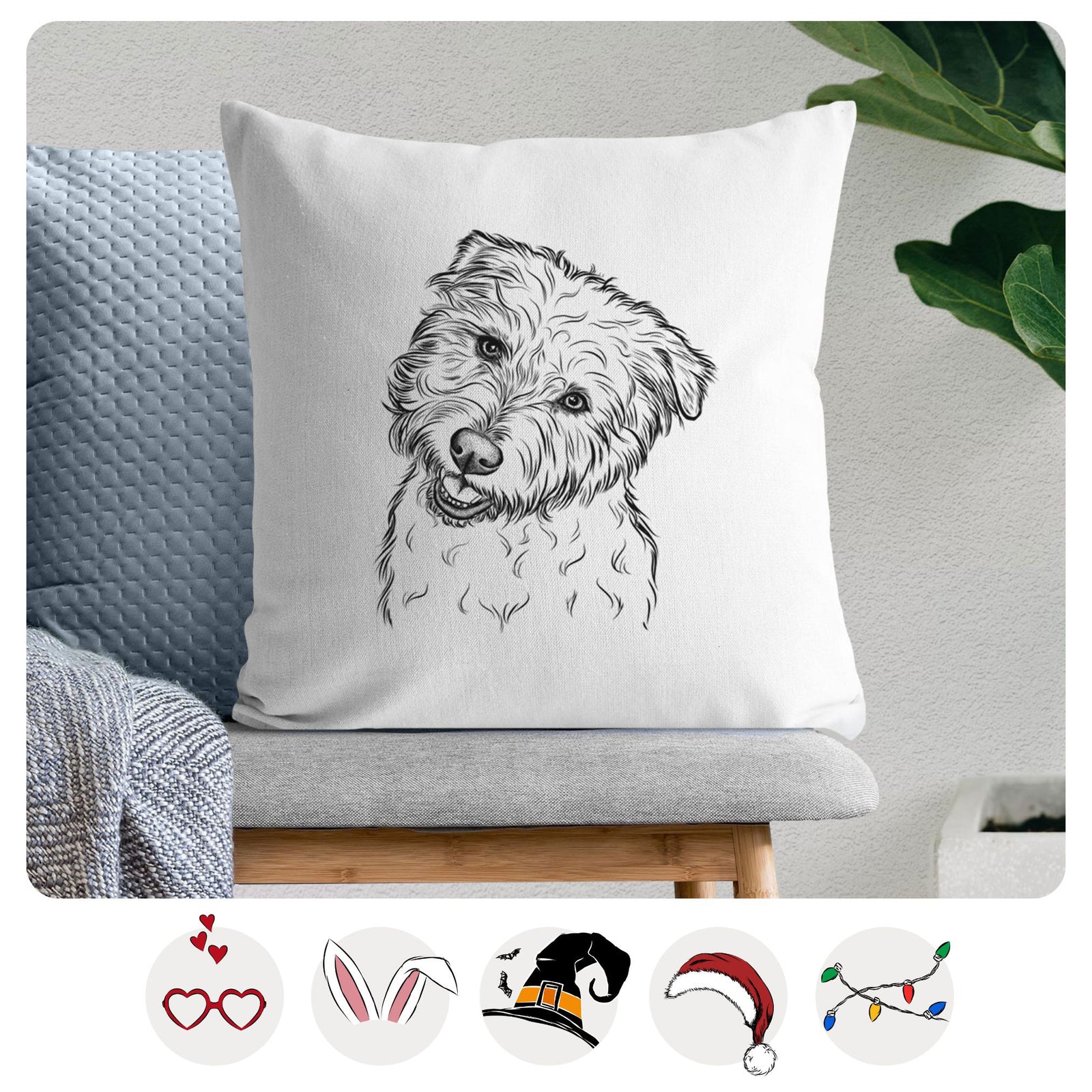 Duffy the Glen of Imaal Terrier - Throw Pillow Cover