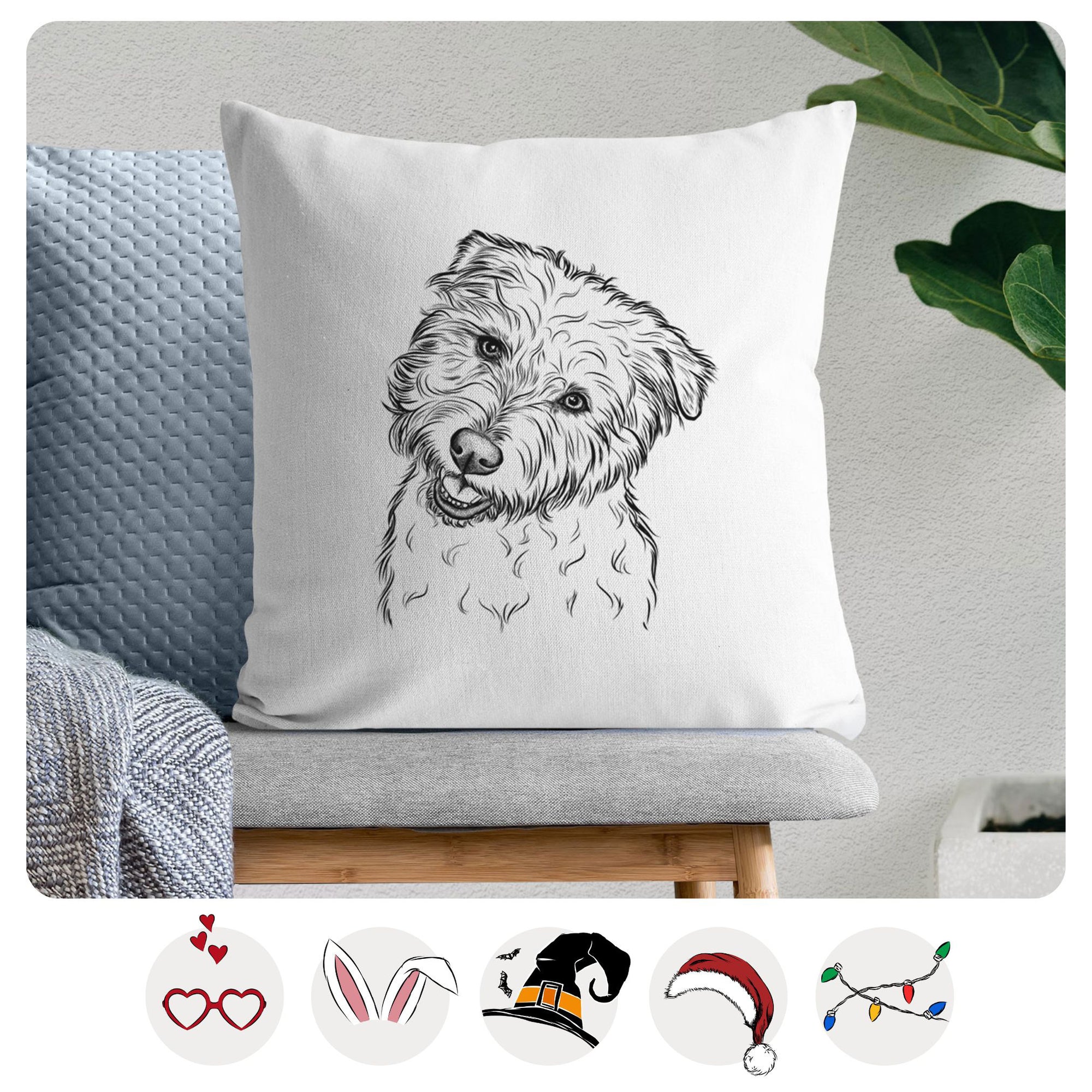 Duffy the Glen of Imaal Terrier - Throw Pillow Cover