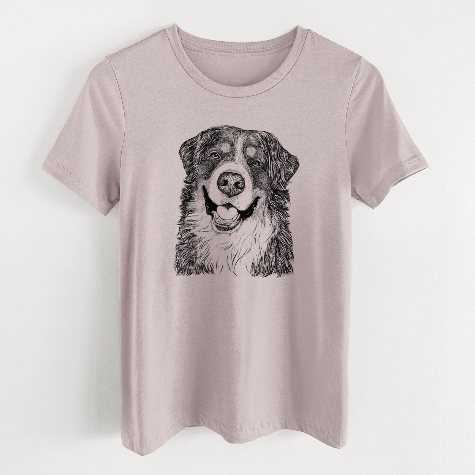 Bare Eiger the Bernese Mountain Dog - Women's Lightweight Relaxed Fit 100% Cotton Crewneck