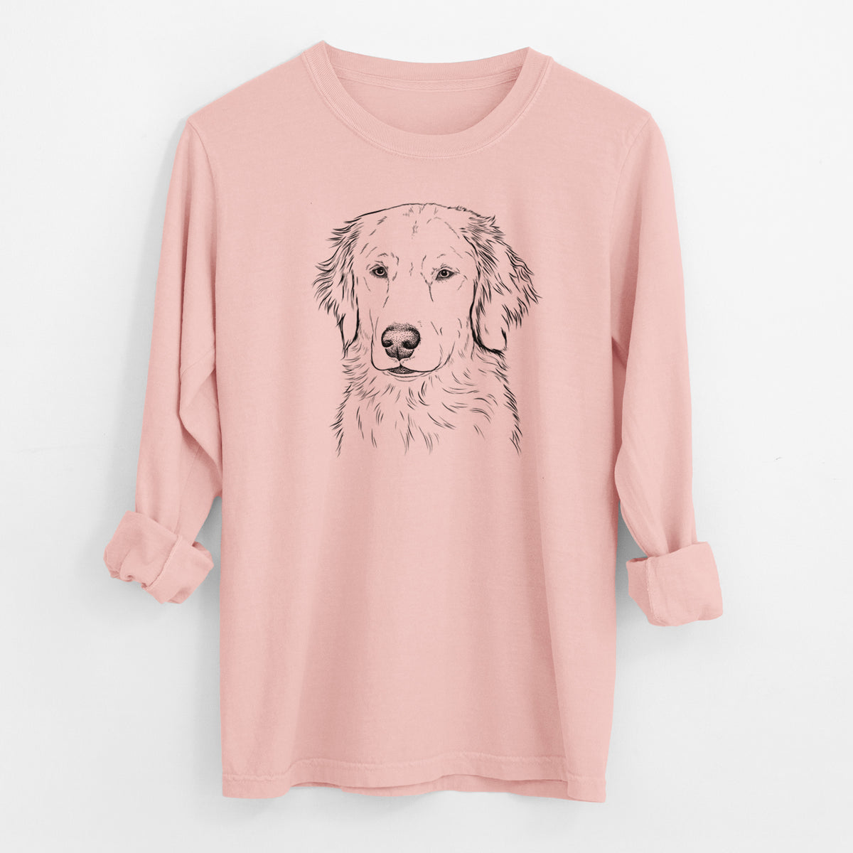 Bare Eli the Golden Retriever - Men's Heavyweight 100% Cotton Long Sleeve