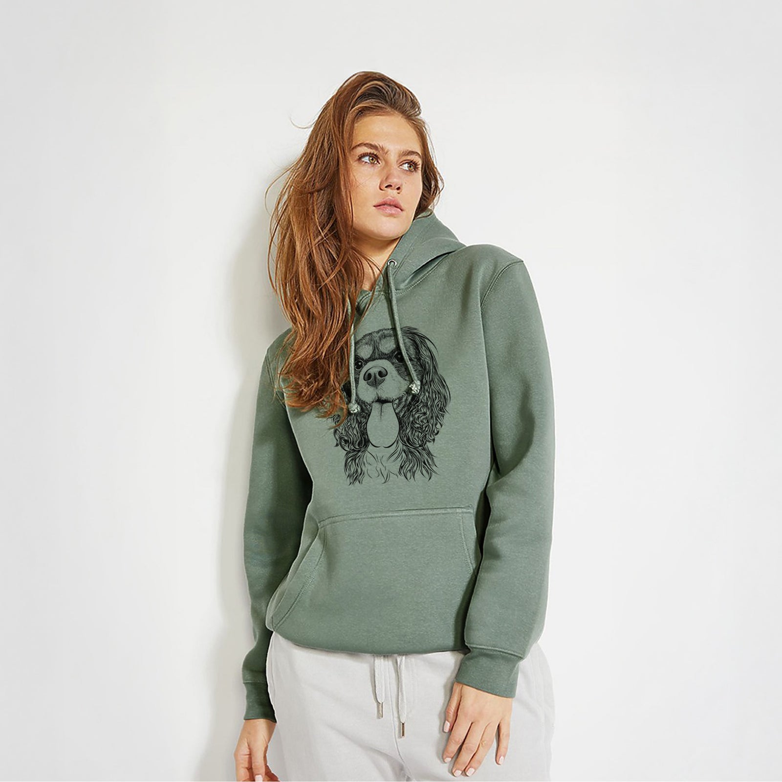 Elizabeth the Cavalier King Charles Spaniel- Heavyweight Fleece Hoodie