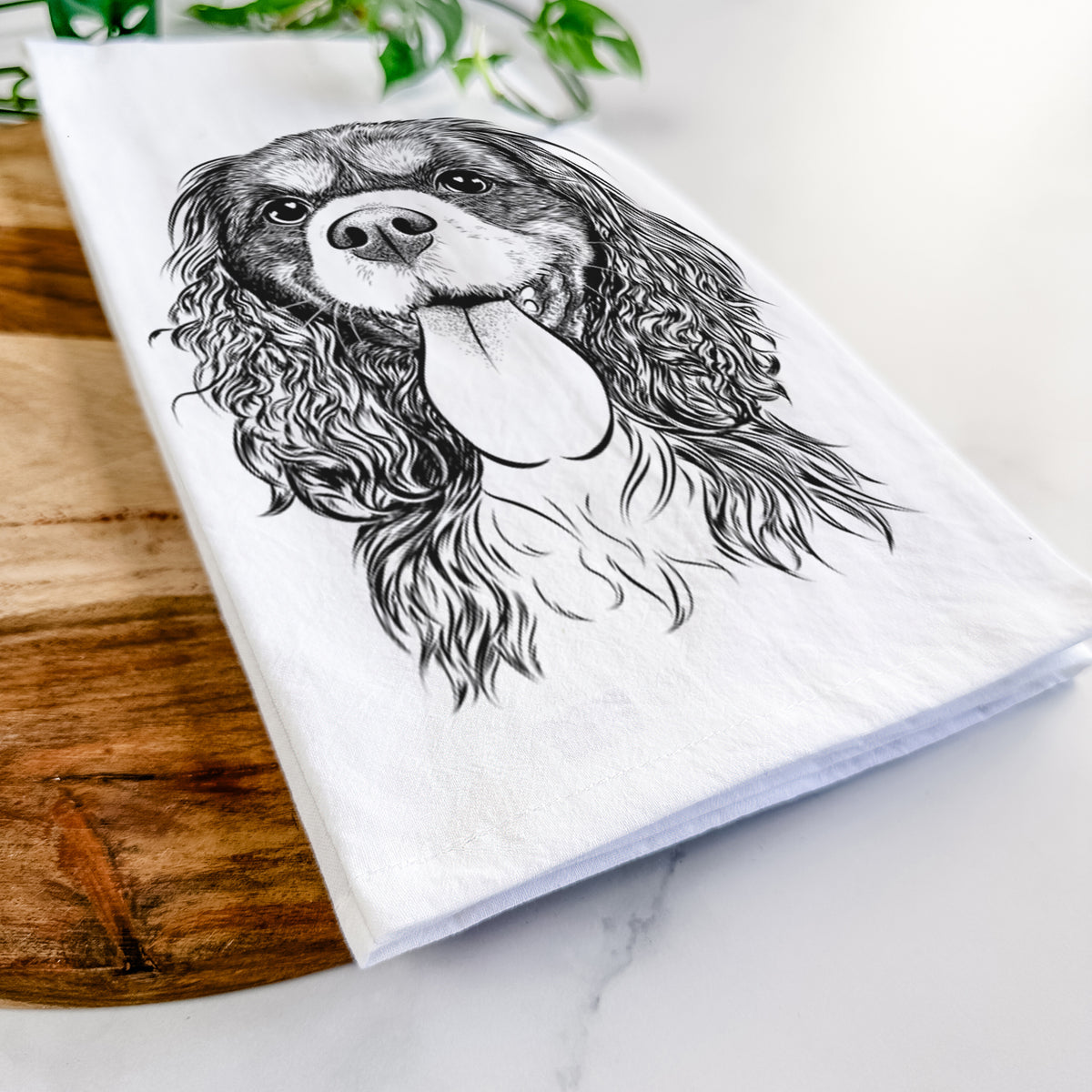 Elizabeth the Cavalier King Charles Spaniel Tea Towel