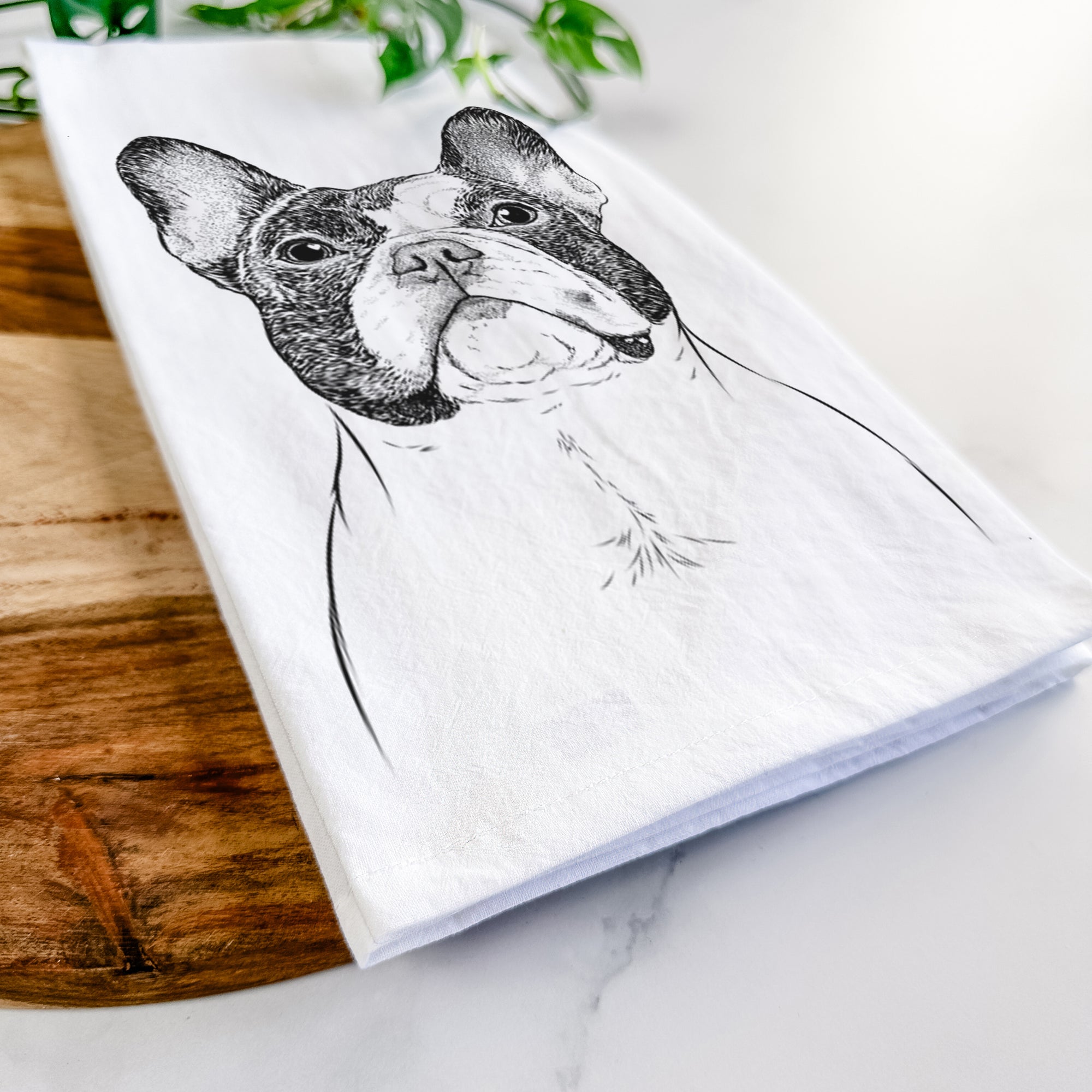 Ella the French Bulldog Tea Towel