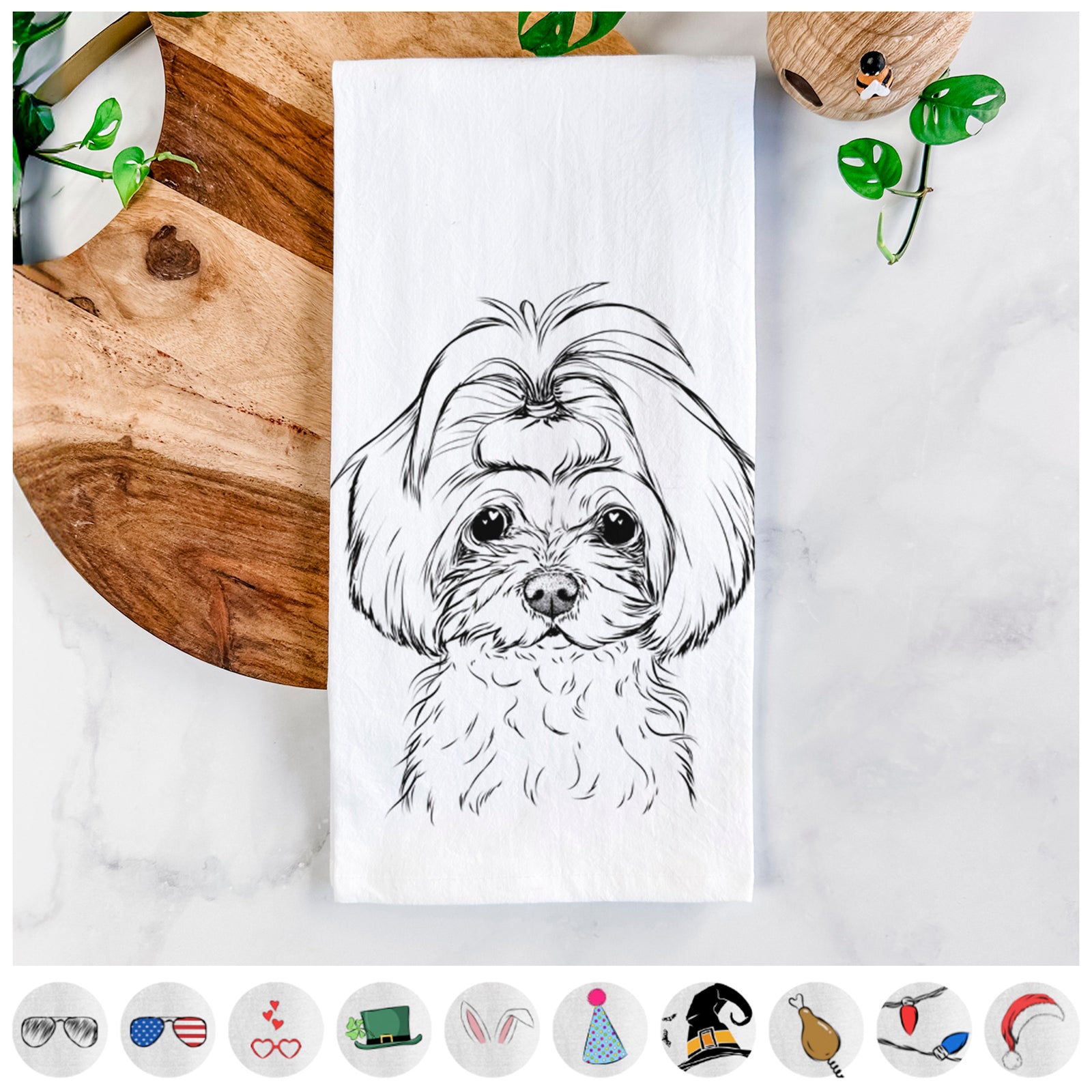 Ellie the Maltese Tea Towel