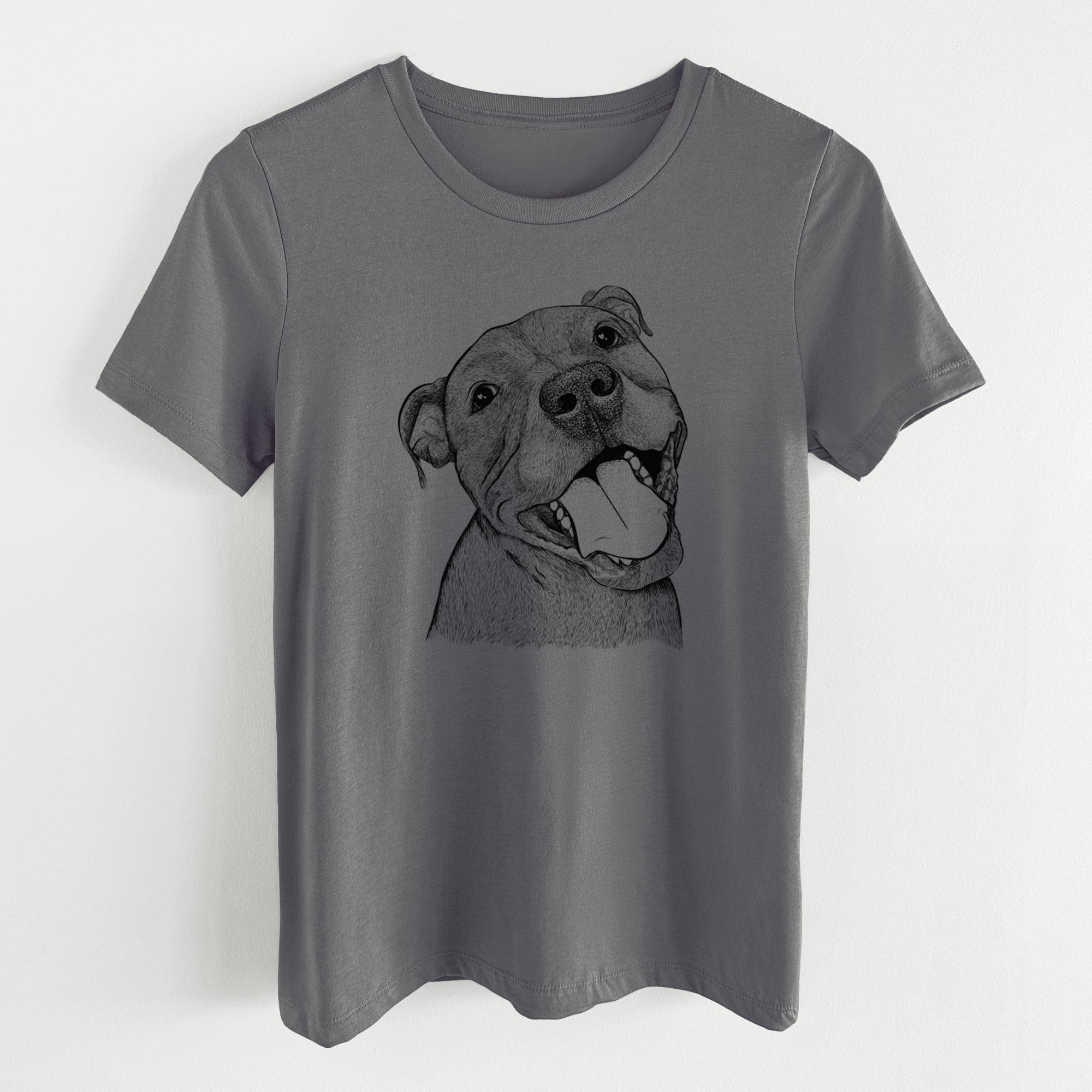 Bare Eloise the Pitbull Mix - Women's Lightweight Relaxed Fit 100% Cotton Crewneck