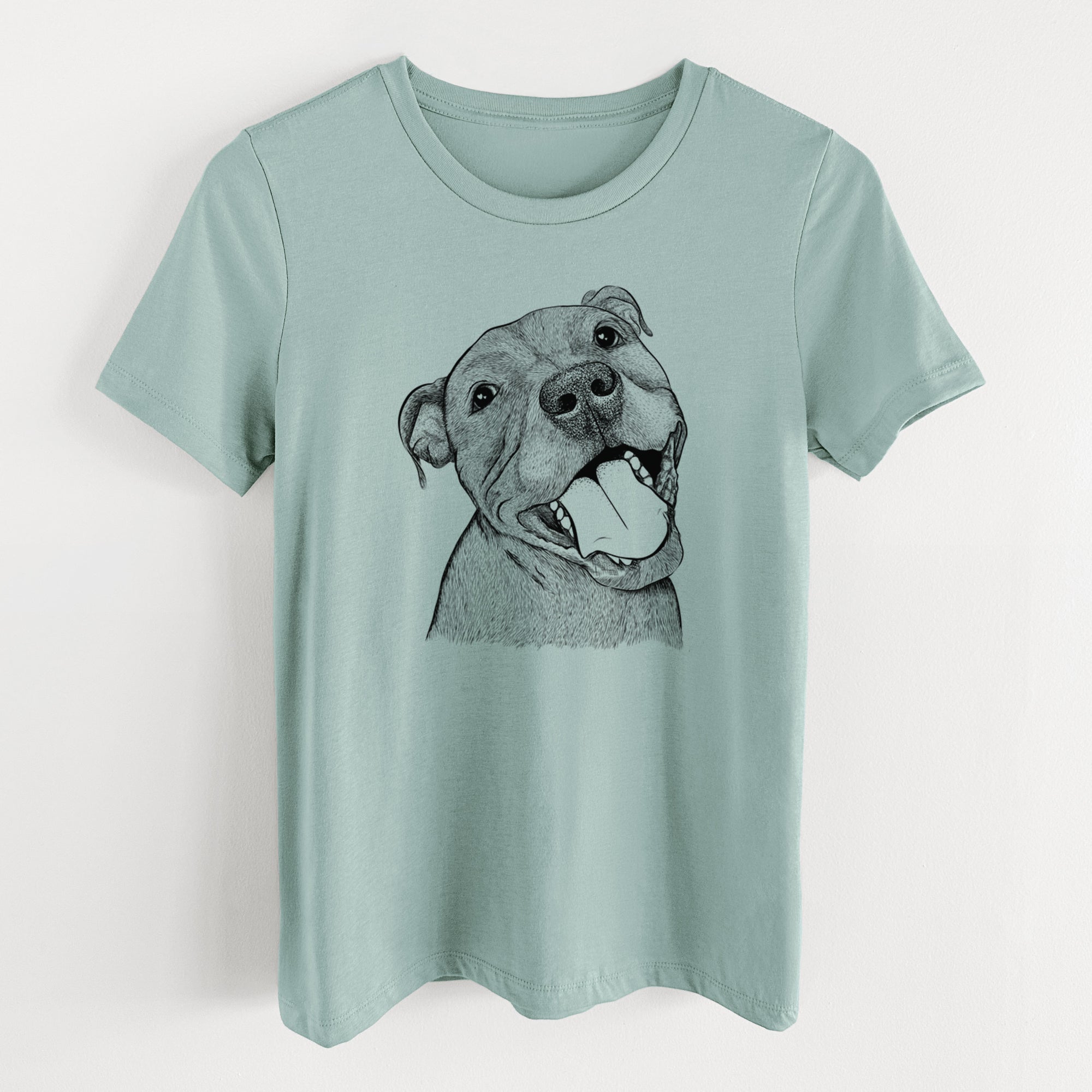 Bare Eloise the Pitbull Mix - Women's Lightweight Relaxed Fit 100% Cotton Crewneck