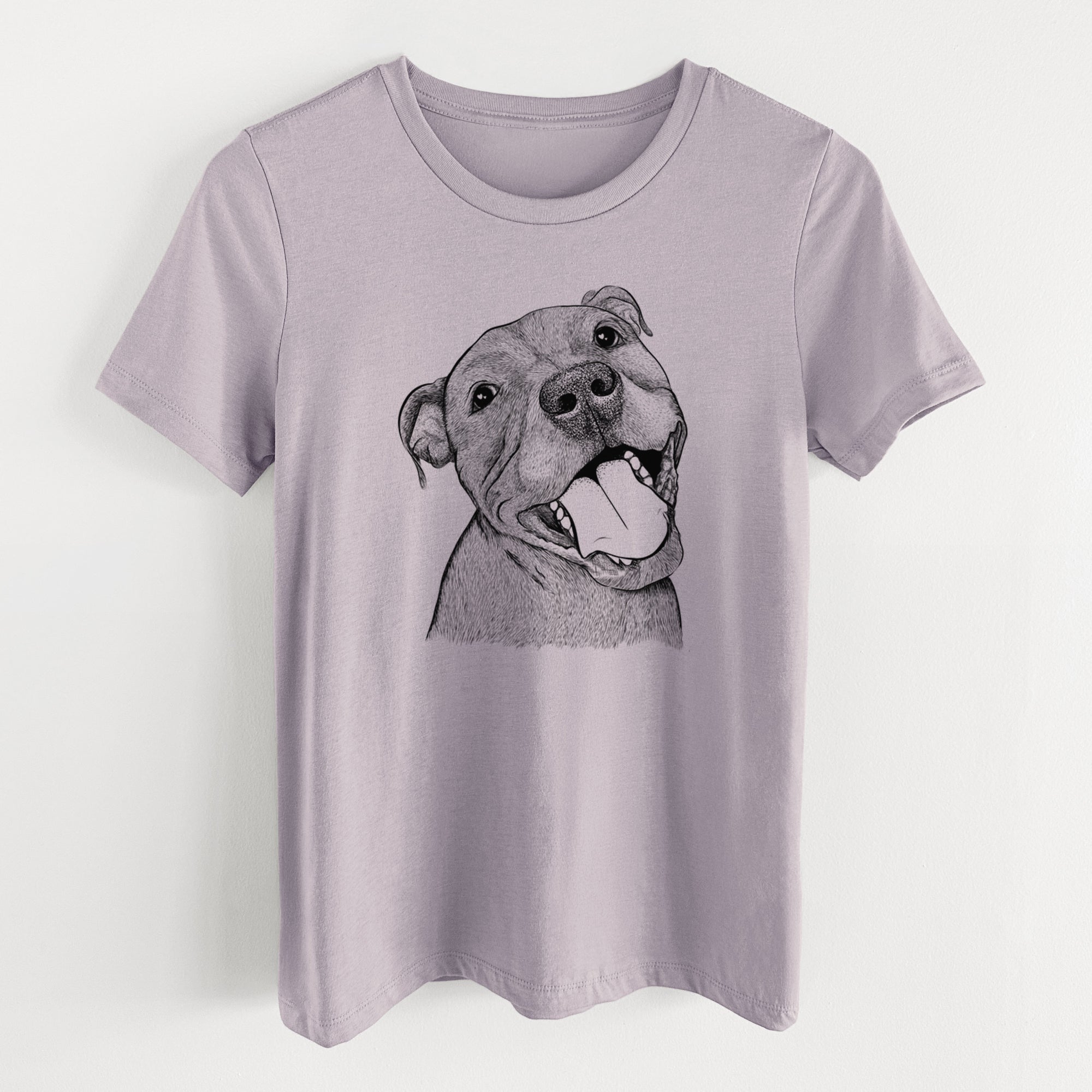 Bare Eloise the Pitbull Mix - Women's Lightweight Relaxed Fit 100% Cotton Crewneck