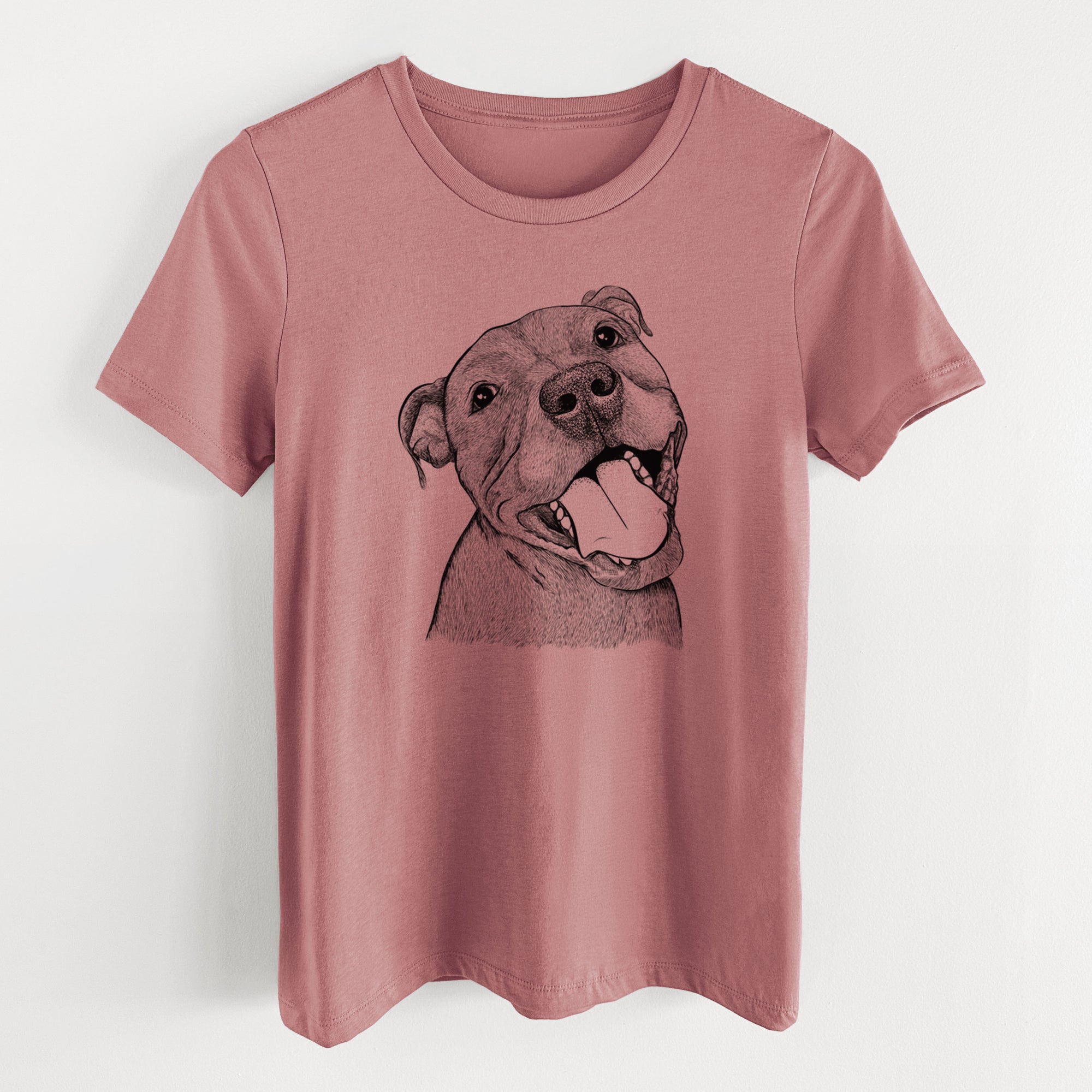 Bare Eloise the Pitbull Mix - Women's Lightweight Relaxed Fit 100% Cotton Crewneck