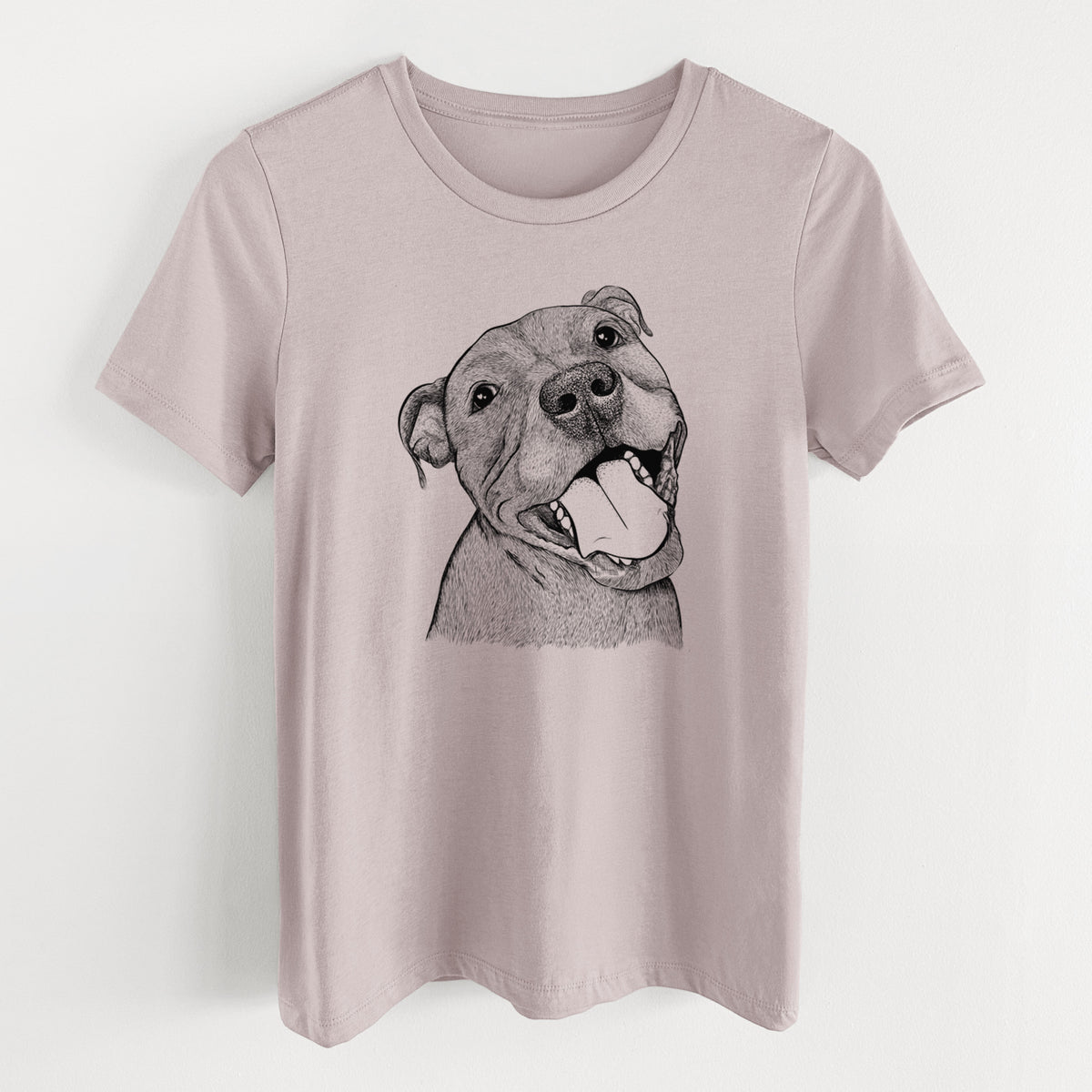 Bare Eloise the Pitbull Mix - Women's Lightweight Relaxed Fit 100% Cotton Crewneck