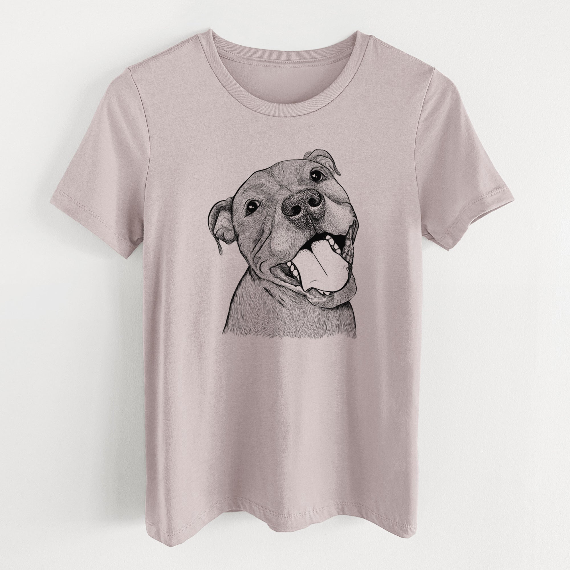 Bare Eloise the Pitbull Mix - Women's Lightweight Relaxed Fit 100% Cotton Crewneck