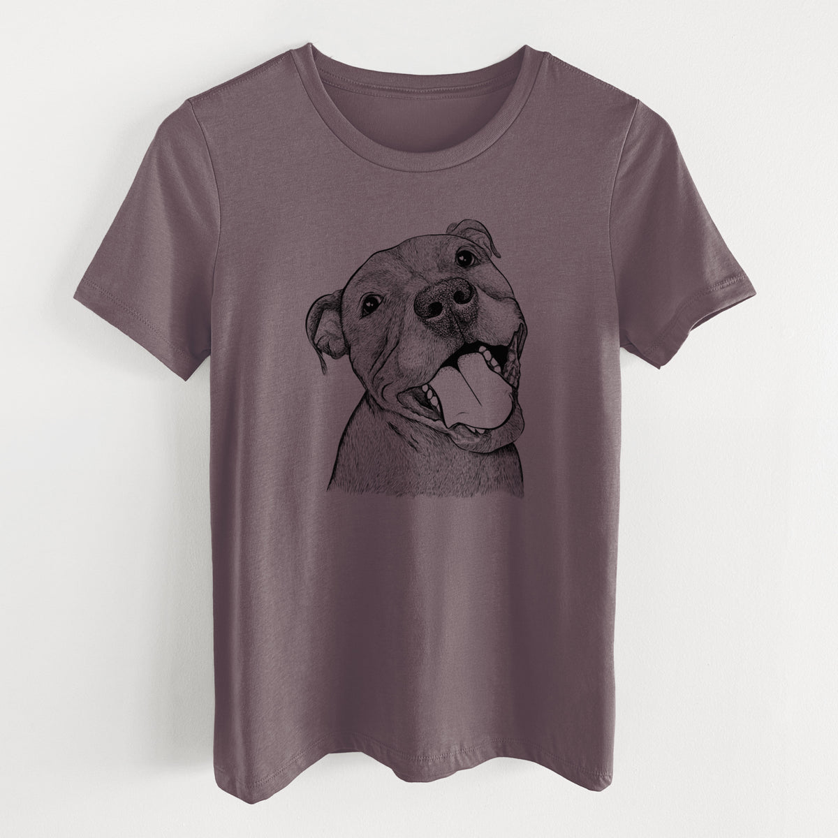 Bare Eloise the Pitbull Mix - Women's Lightweight Relaxed Fit 100% Cotton Crewneck