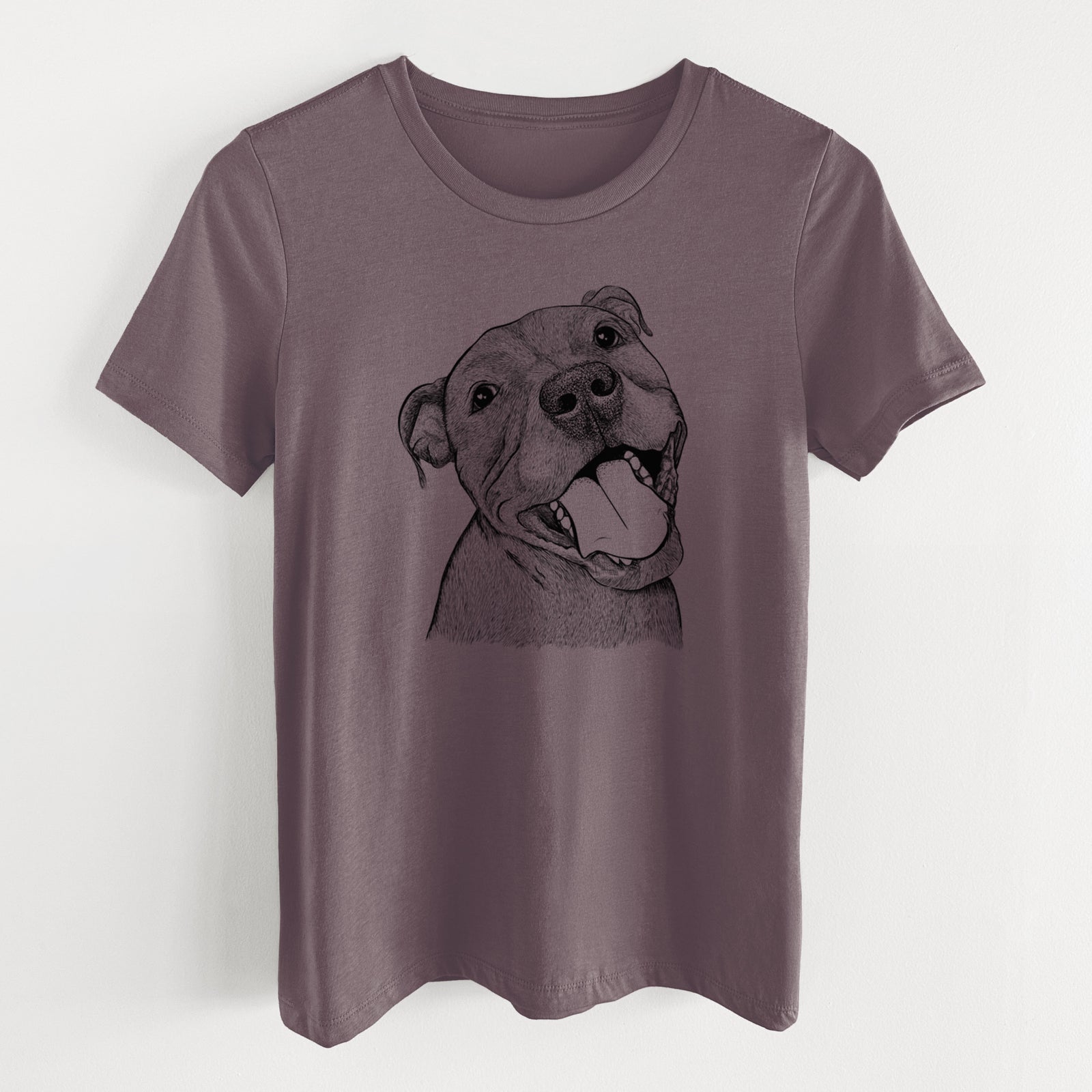 Bare Eloise the Pitbull Mix - Women's Lightweight Relaxed Fit 100% Cotton Crewneck