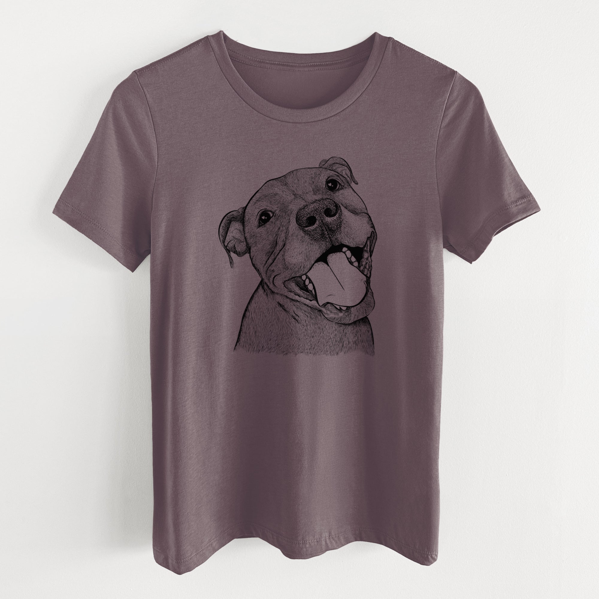 Bare Eloise the Pitbull Mix - Women's Lightweight Relaxed Fit 100% Cotton Crewneck