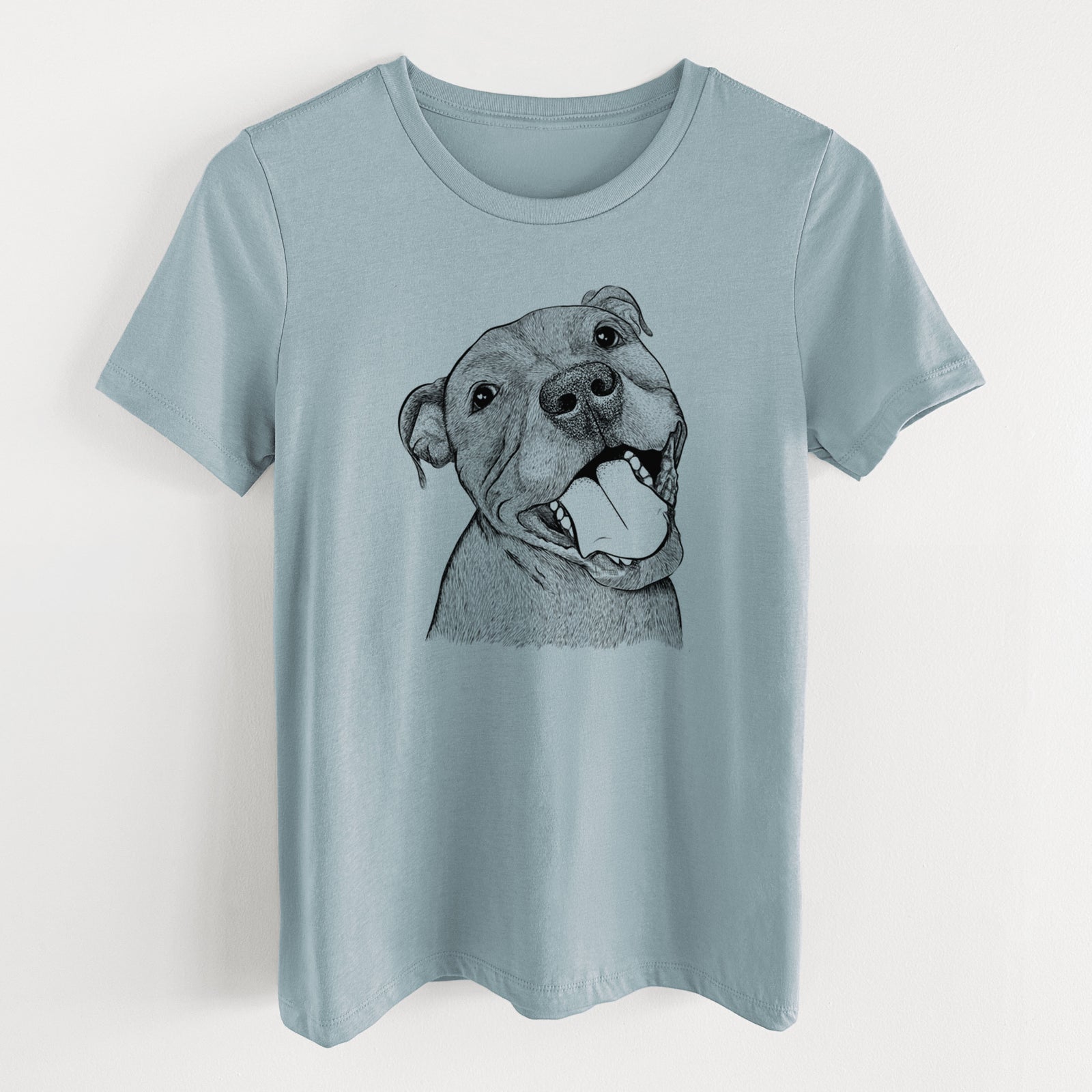 Bare Eloise the Pitbull Mix - Women's Lightweight Relaxed Fit 100% Cotton Crewneck