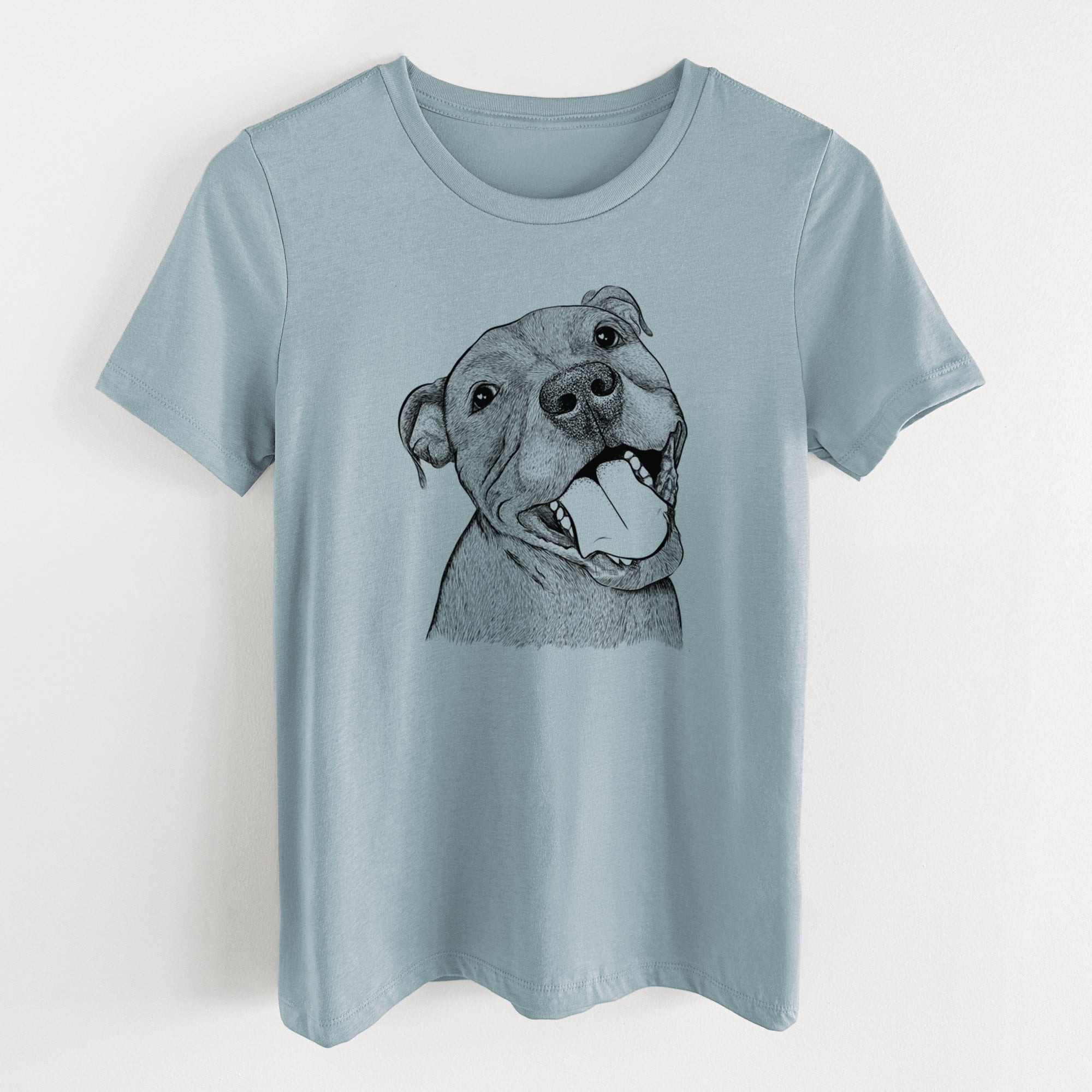 Bare Eloise the Pitbull Mix - Women's Lightweight Relaxed Fit 100% Cotton Crewneck