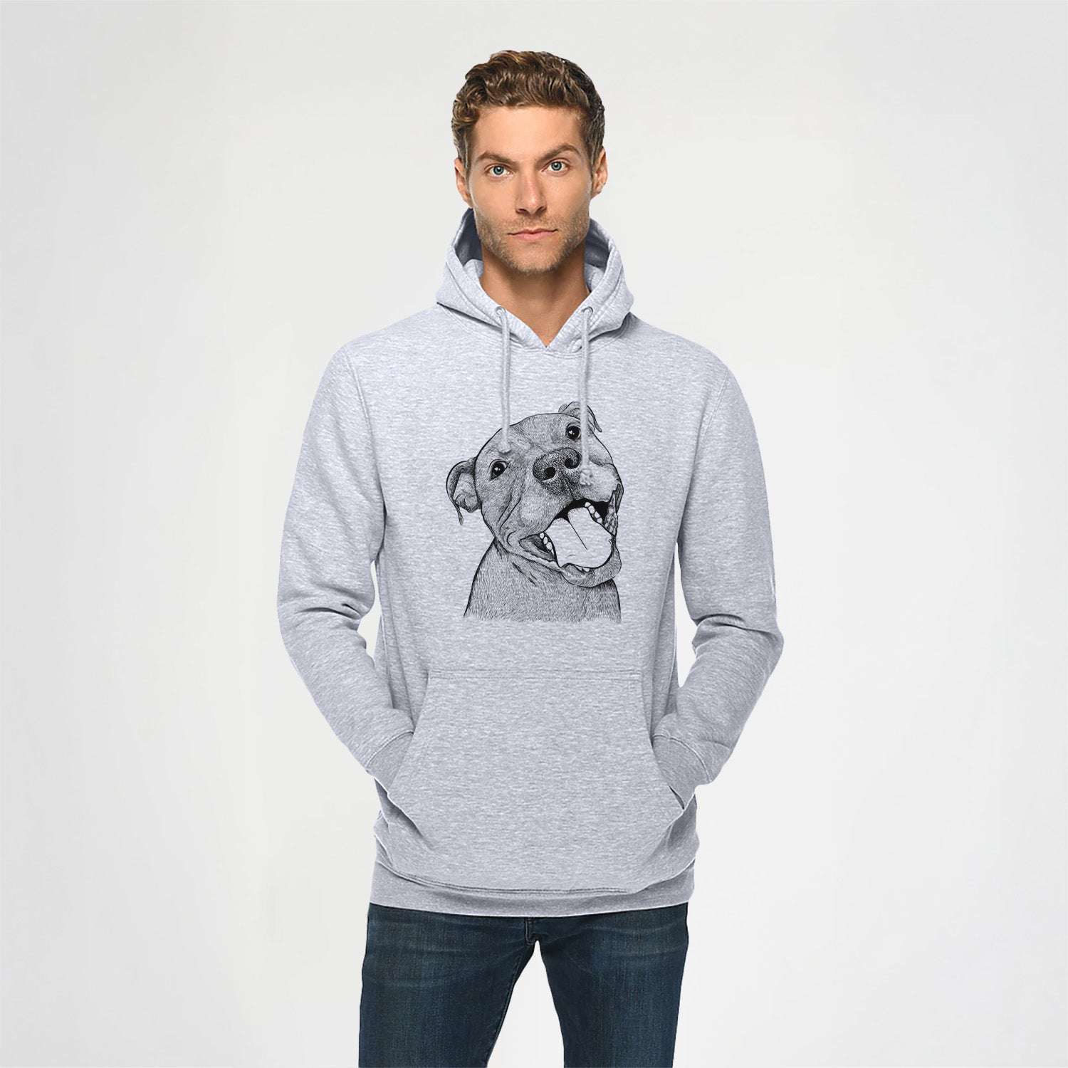 Eloise the Pitbull Mix- Heavyweight Fleece Hoodie