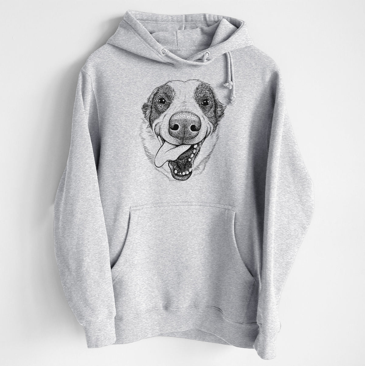 Elwood the Border Collie- Heavyweight Fleece Hoodie