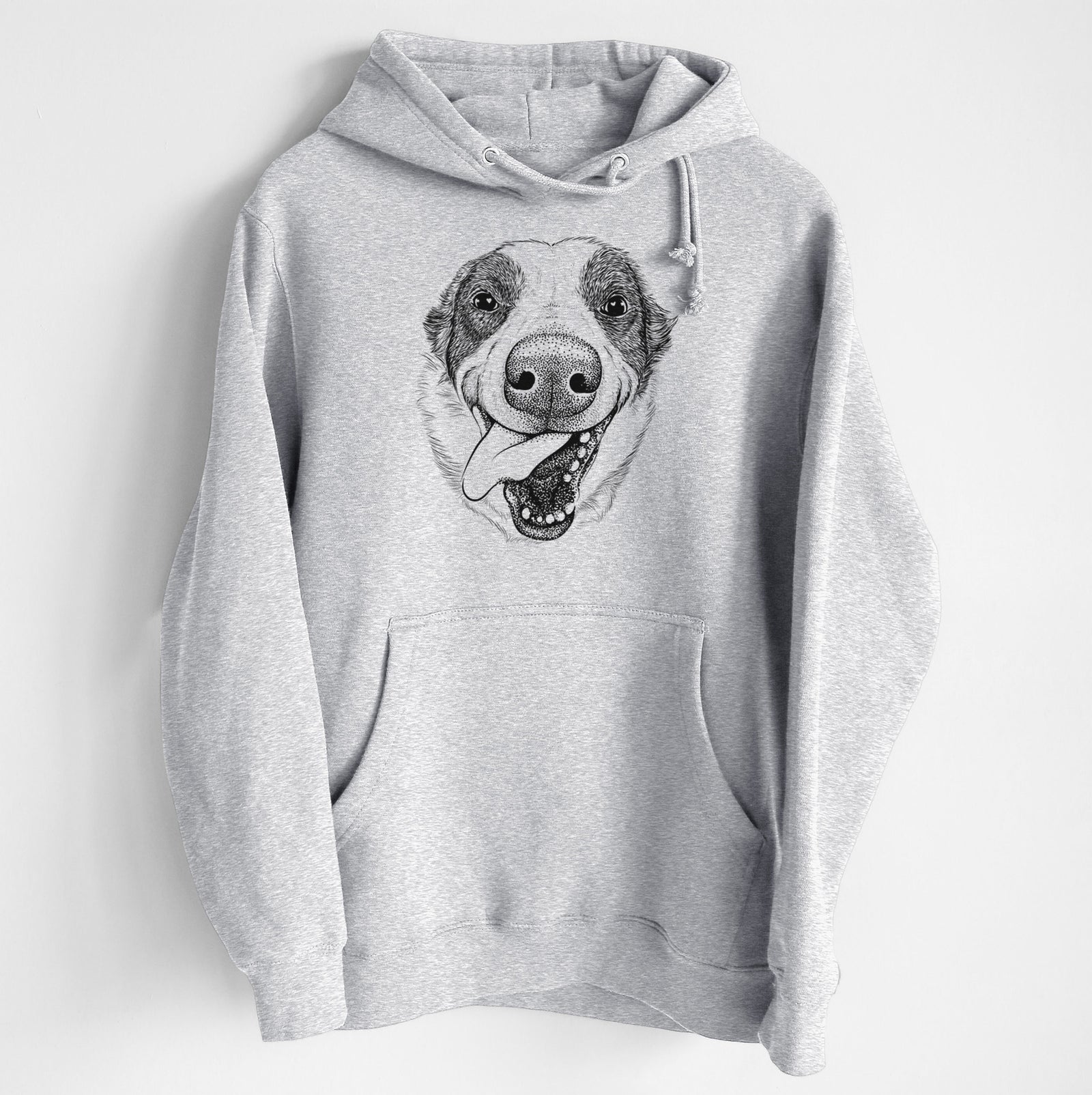 Elwood the Border Collie- Heavyweight Fleece Hoodie