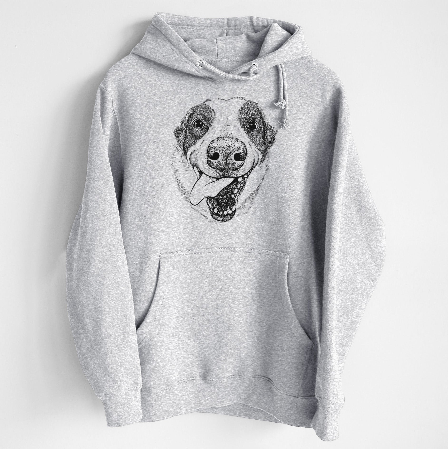 Elwood the Border Collie- Heavyweight Fleece Hoodie