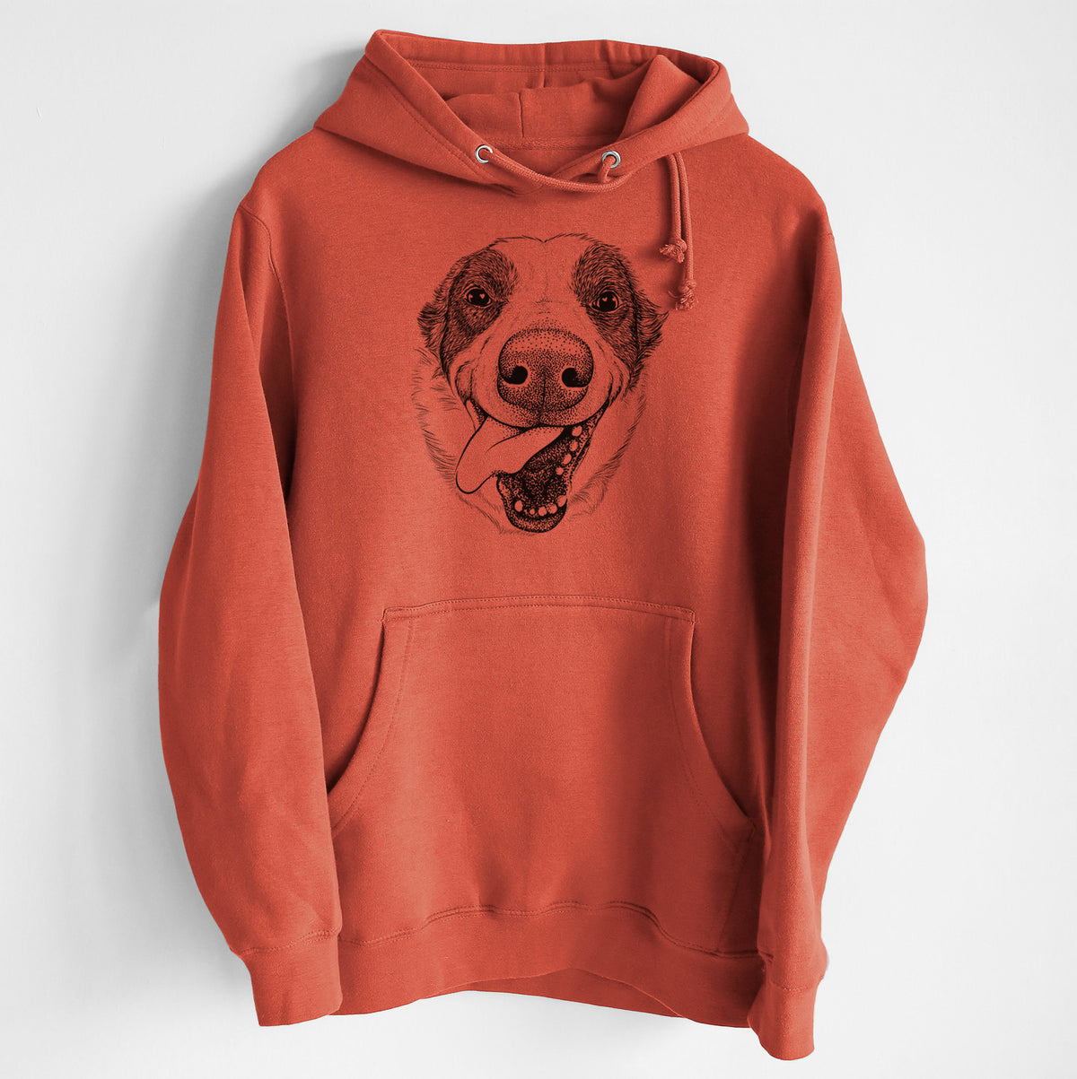 Elwood the Border Collie- Heavyweight Fleece Hoodie