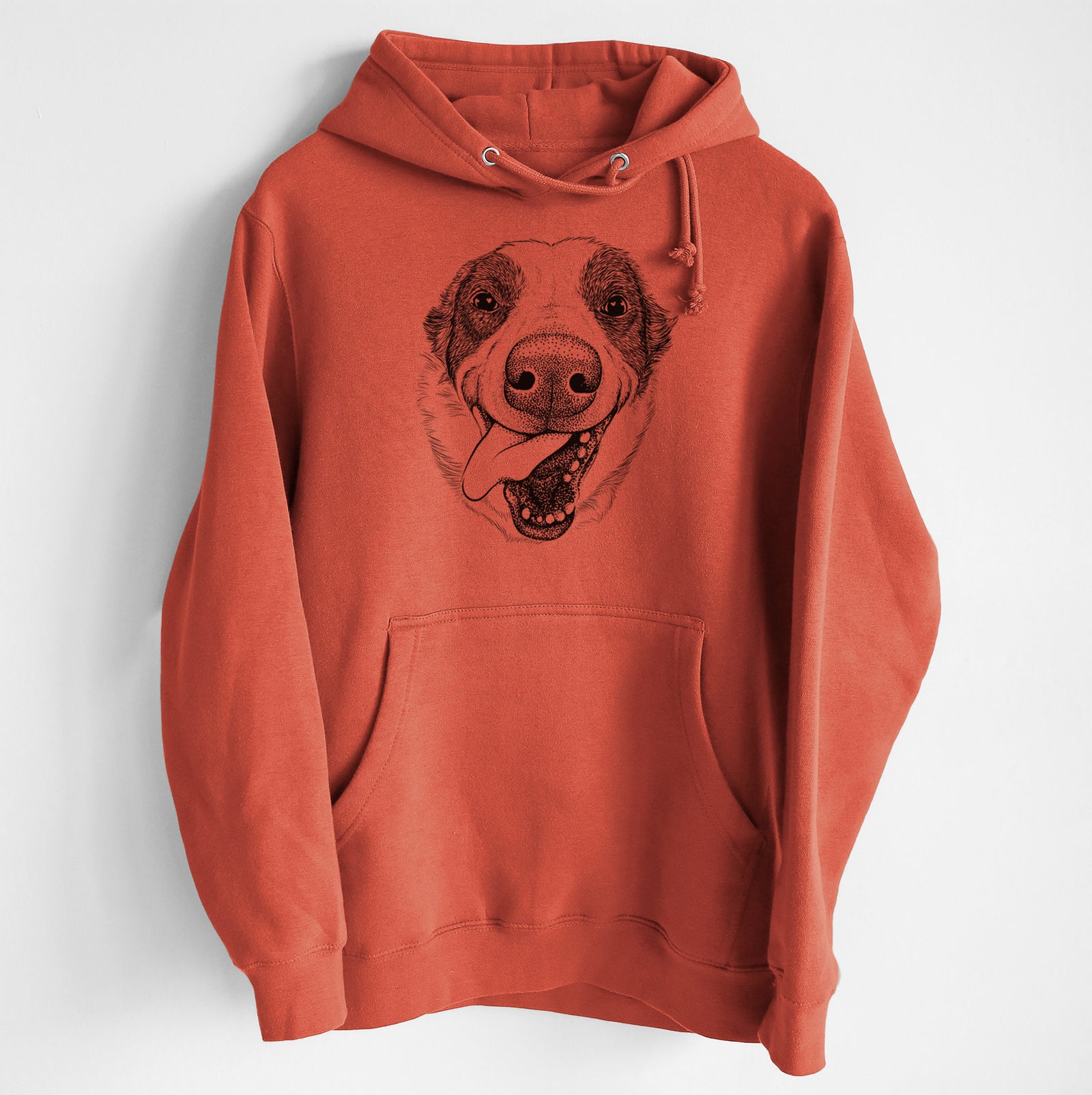 Elwood the Border Collie- Heavyweight Fleece Hoodie