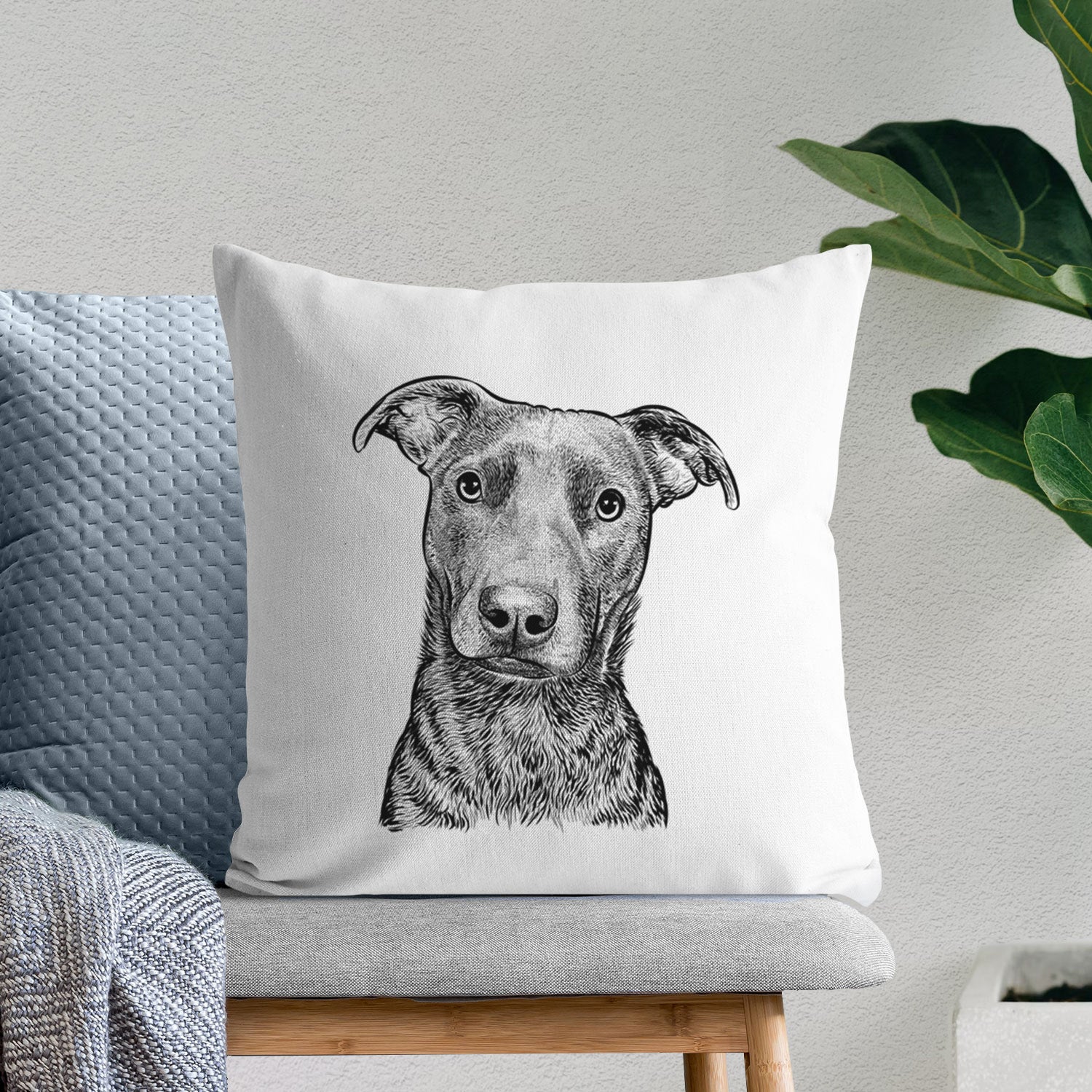 Embyr the Mixed Breed - Throw Pillow Cover