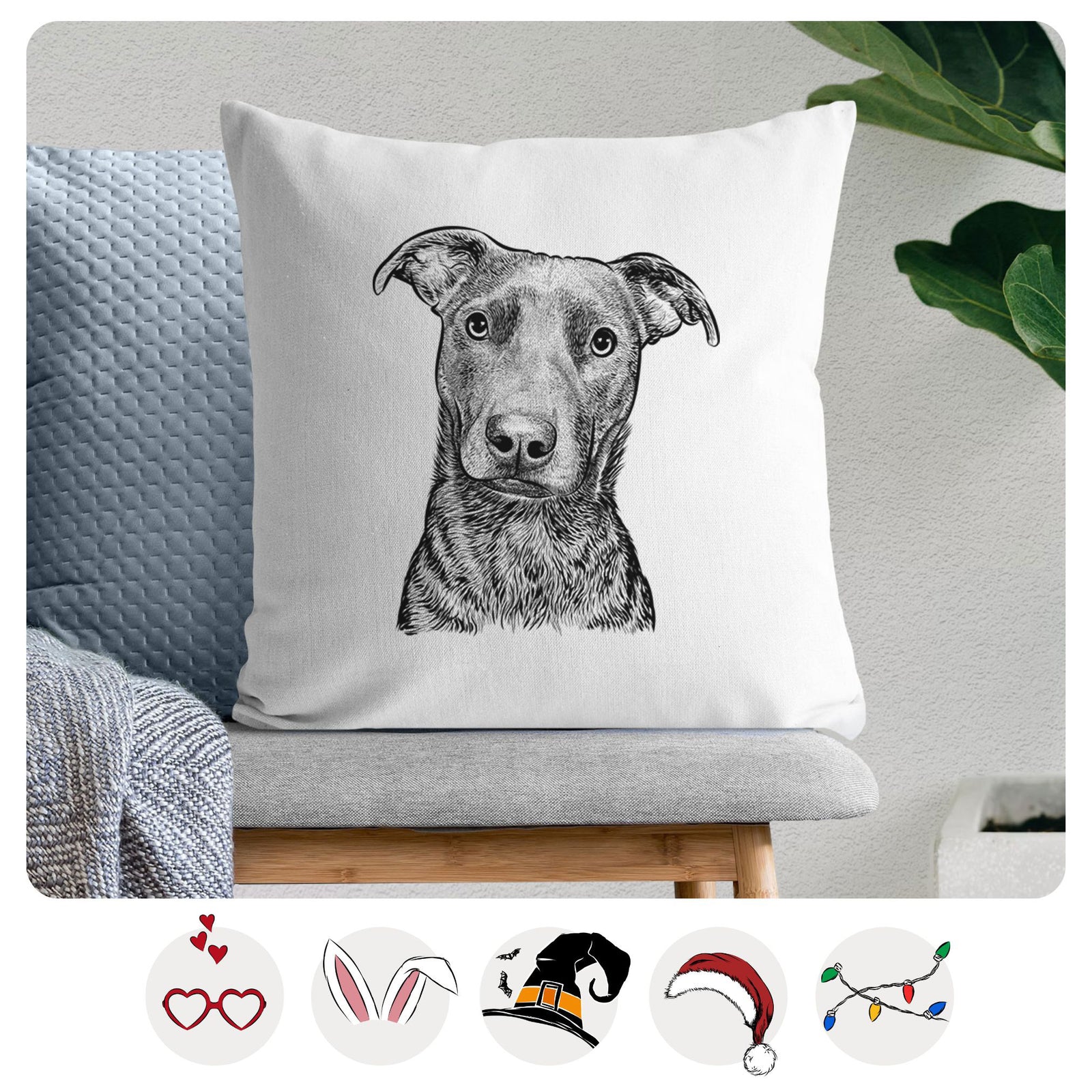 Embyr the Mixed Breed - Throw Pillow Cover