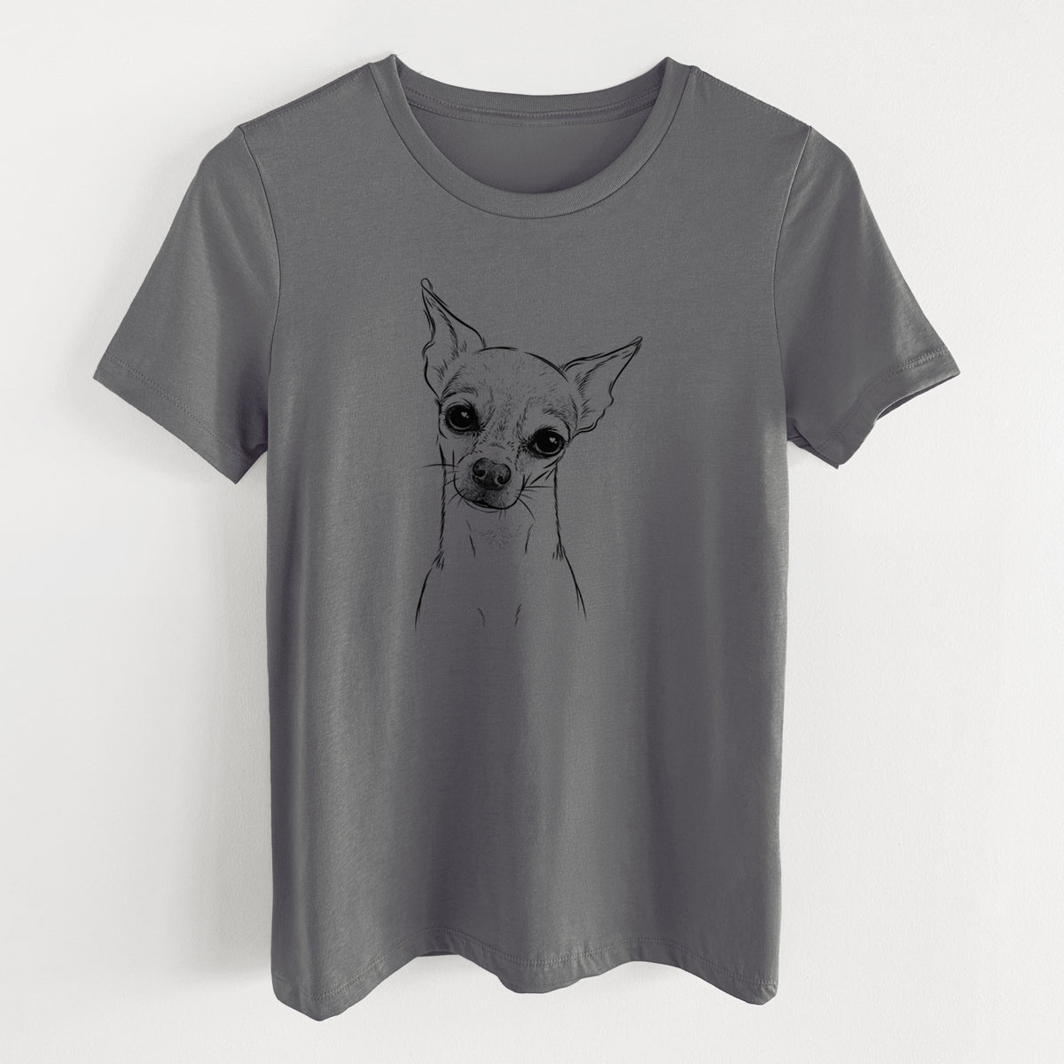 Bare Emee the Chihuahua - Women's Lightweight Relaxed Fit 100% Cotton Crewneck