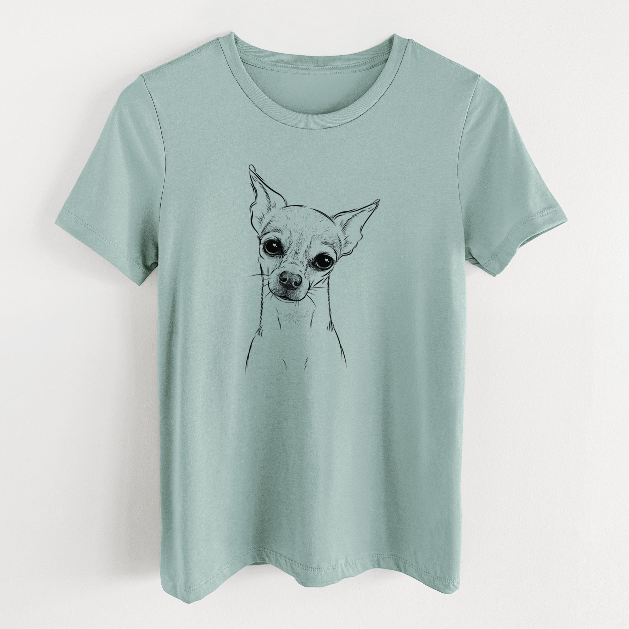 Bare Emee the Chihuahua - Women's Lightweight Relaxed Fit 100% Cotton Crewneck